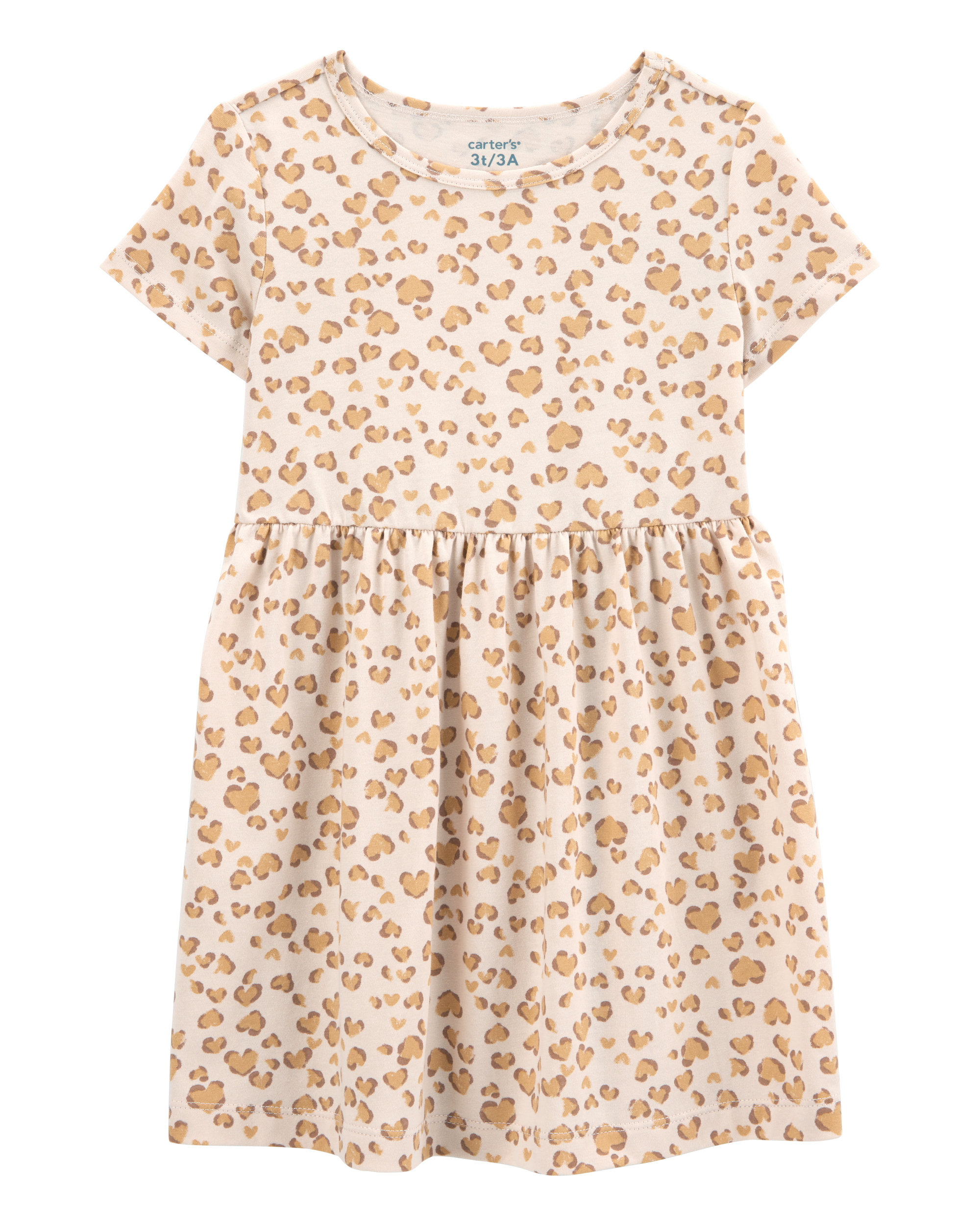Toddler Cheetah Animal Print Short-Sleeve Dress