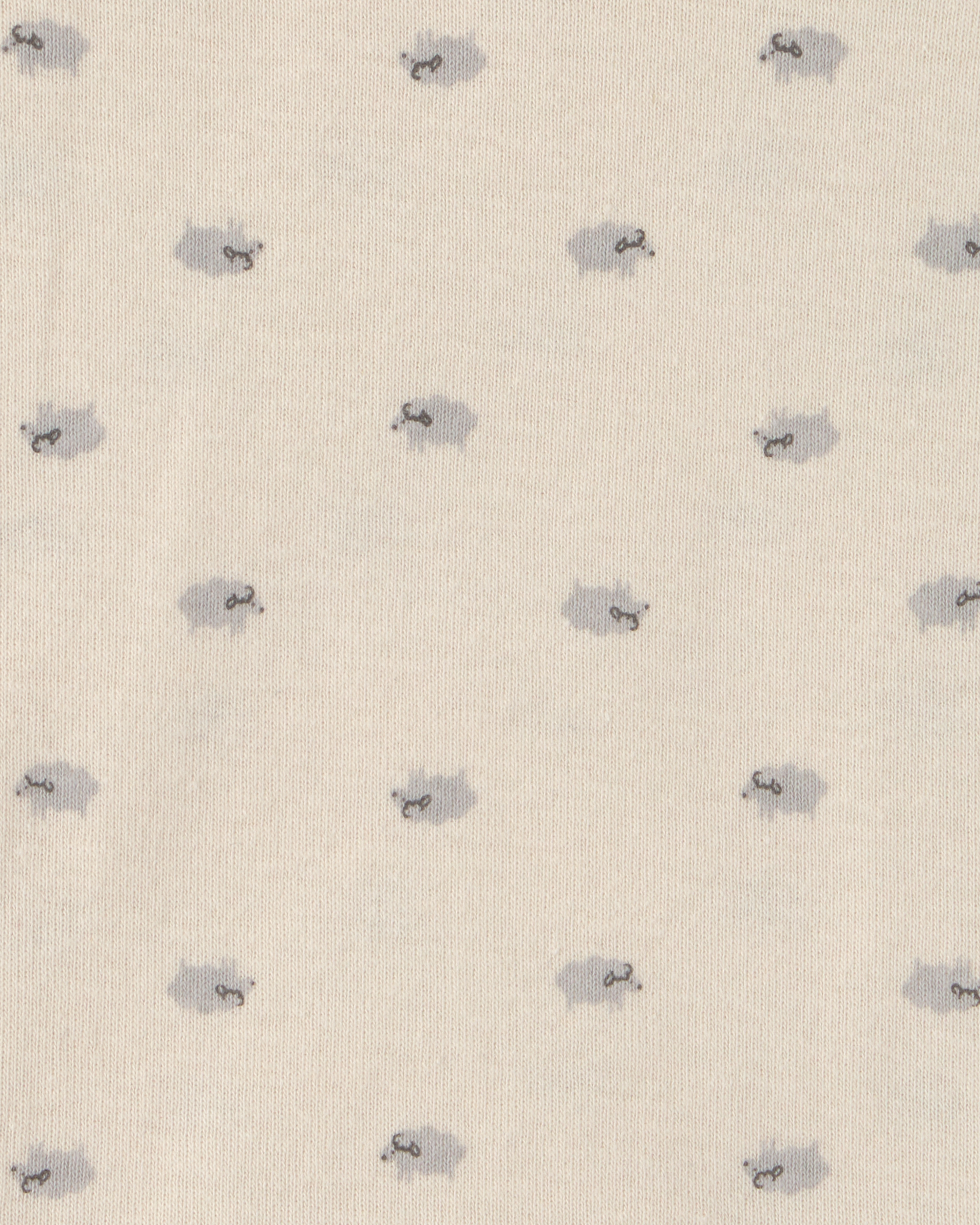 Baby 6-Pack Sheep Long-Sleeve Bodysuits - Grey/White