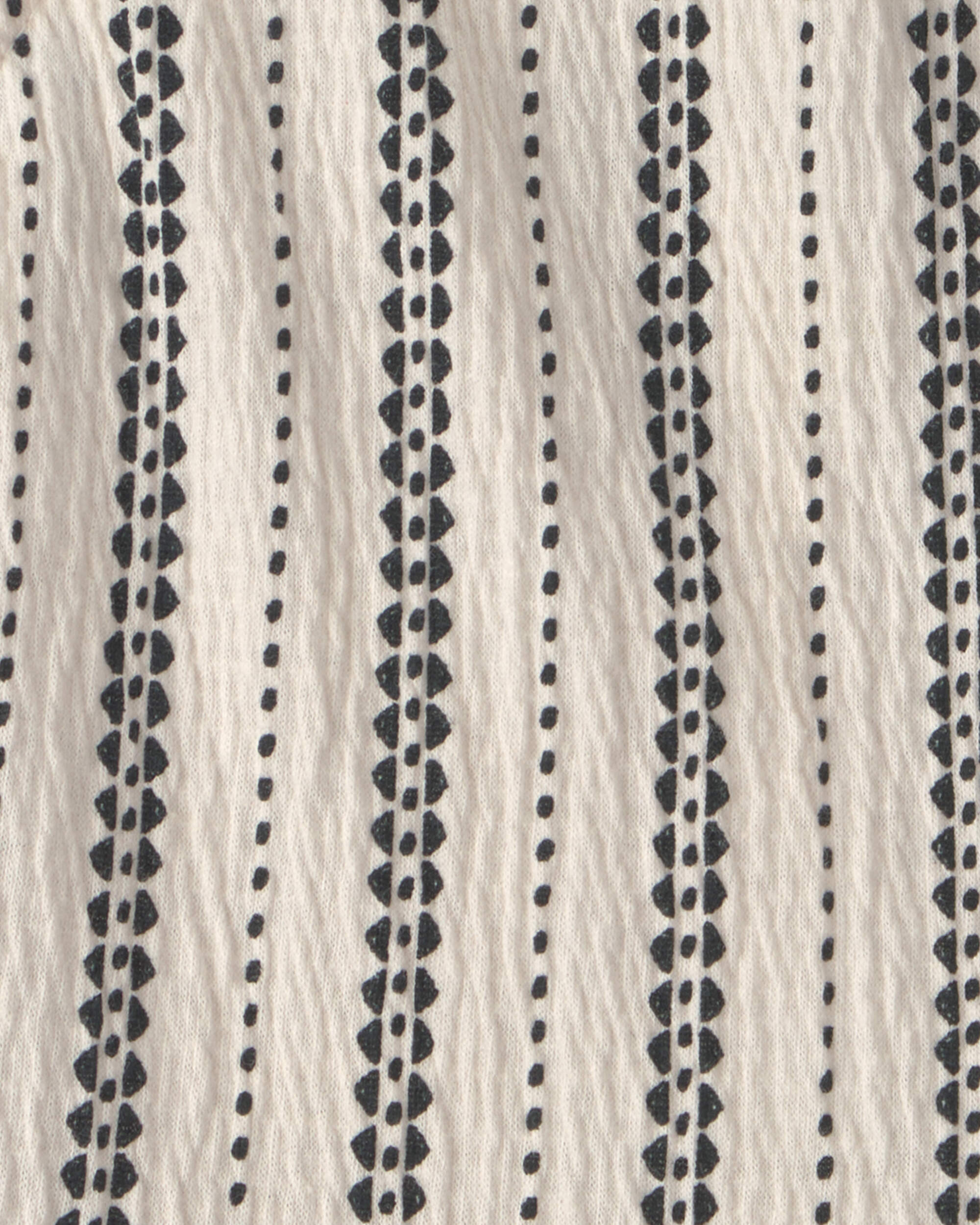 Girls Striped Tank Top - Black/Ivory