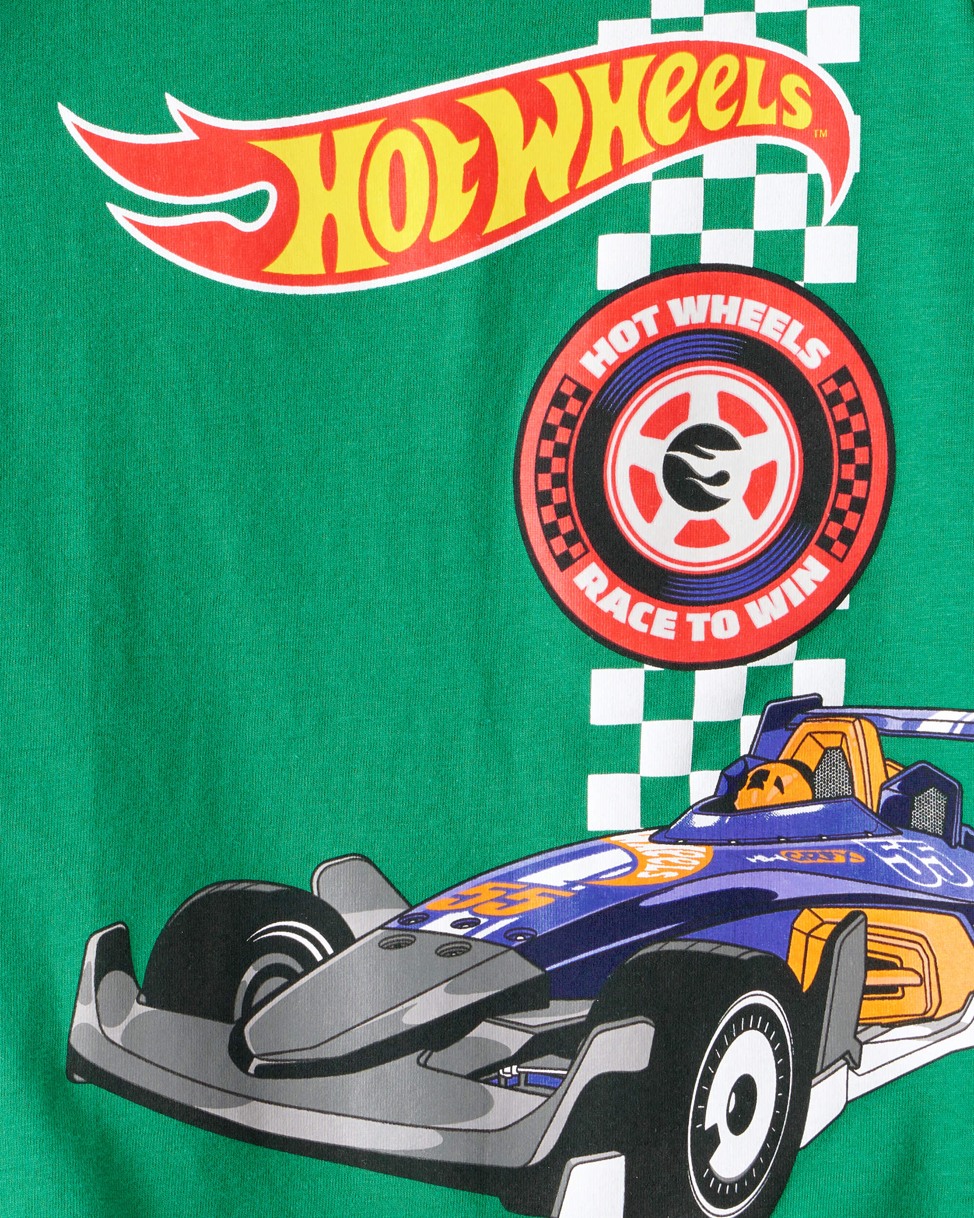 Toddler Hot Wheels Racecar Short-Sleeve Graphic Tee - Green