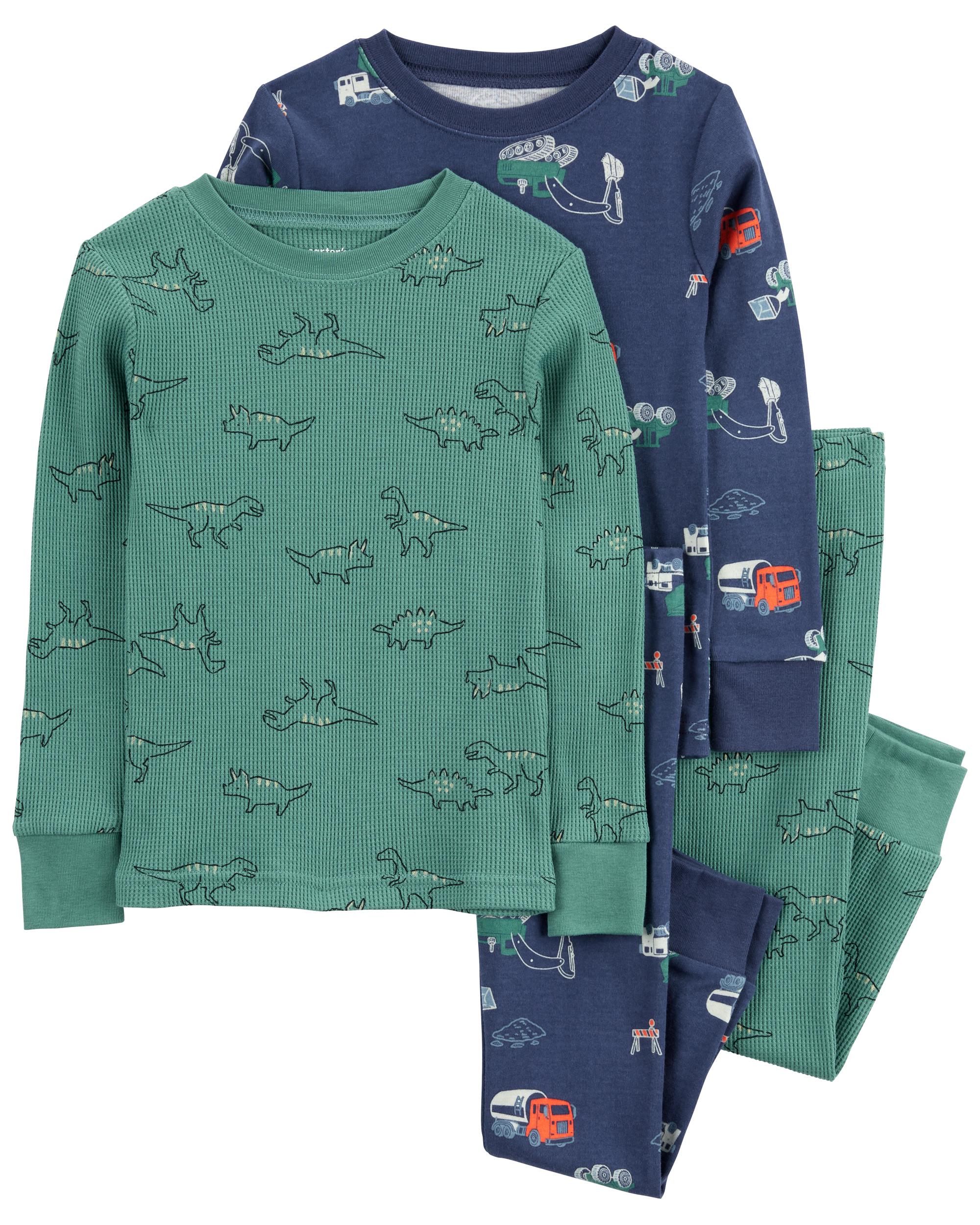 Green 4Piece Dinosaur Trucks Thermal Pajamas Carter’s Oshkosh Canada