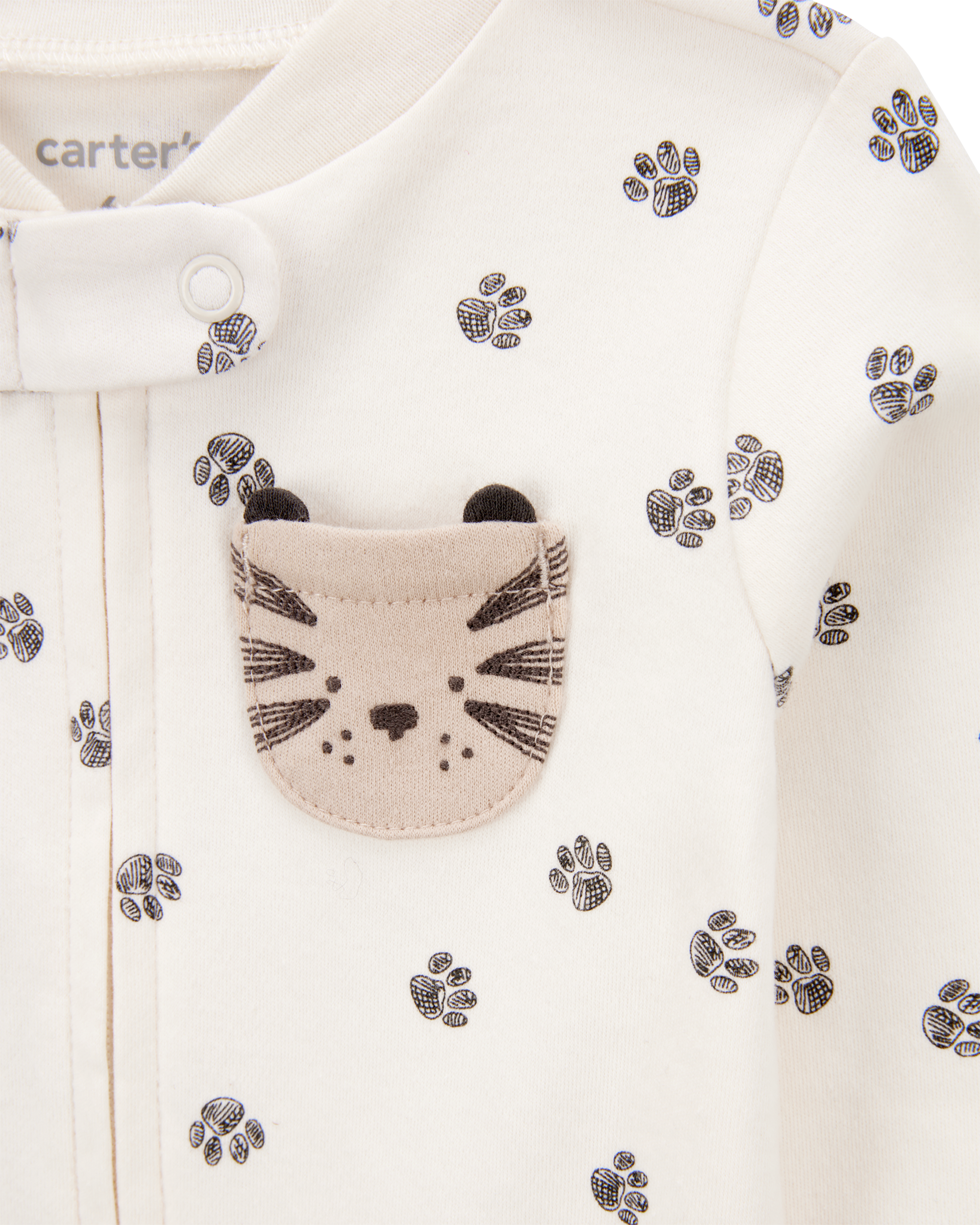 Baby Boy Tiger Print 2-Way Zip Cotton Sleeper