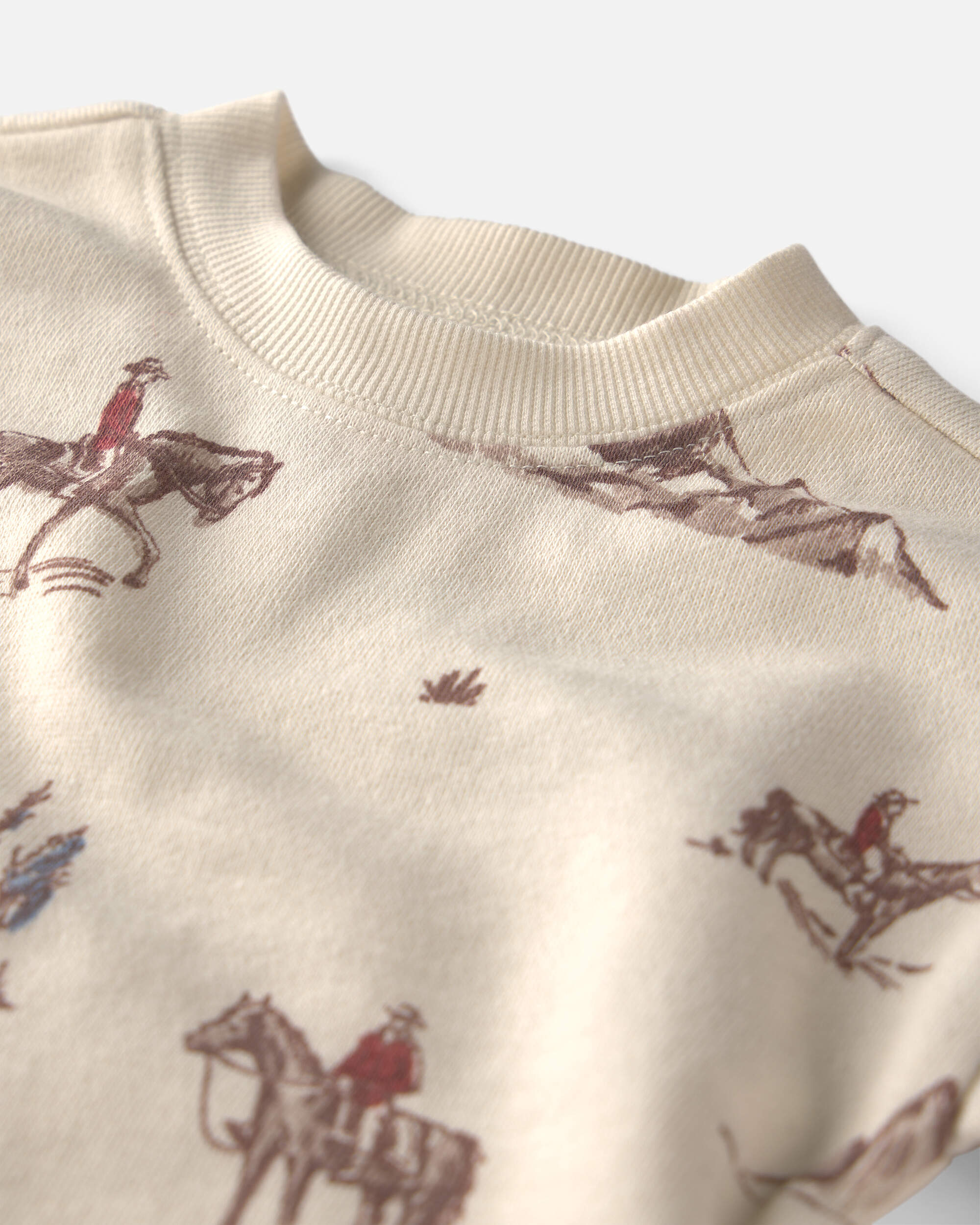 Baby 2-Piece Organic Cotton French Terry Pullover & Pant Set Western Rodeo