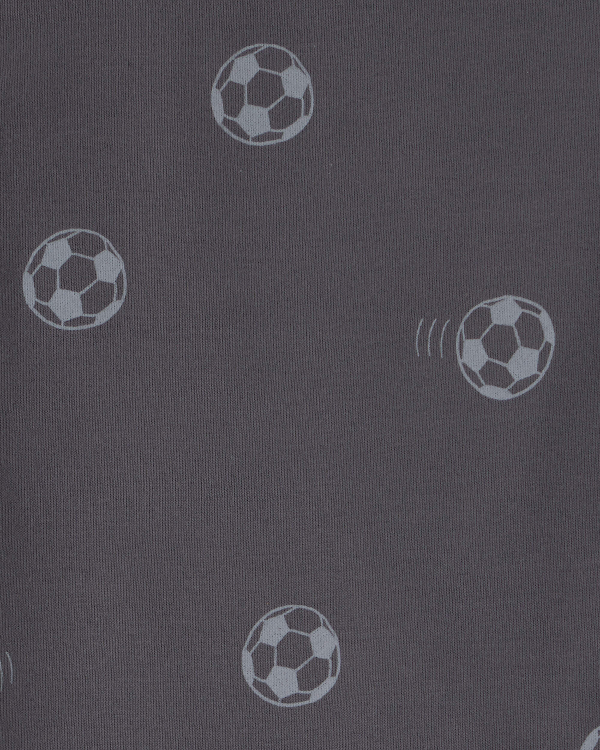 Boys Soccer 100% Cotton Short-Sleeve Snug Fit 4-Piece pyjama Set - Green/Grey