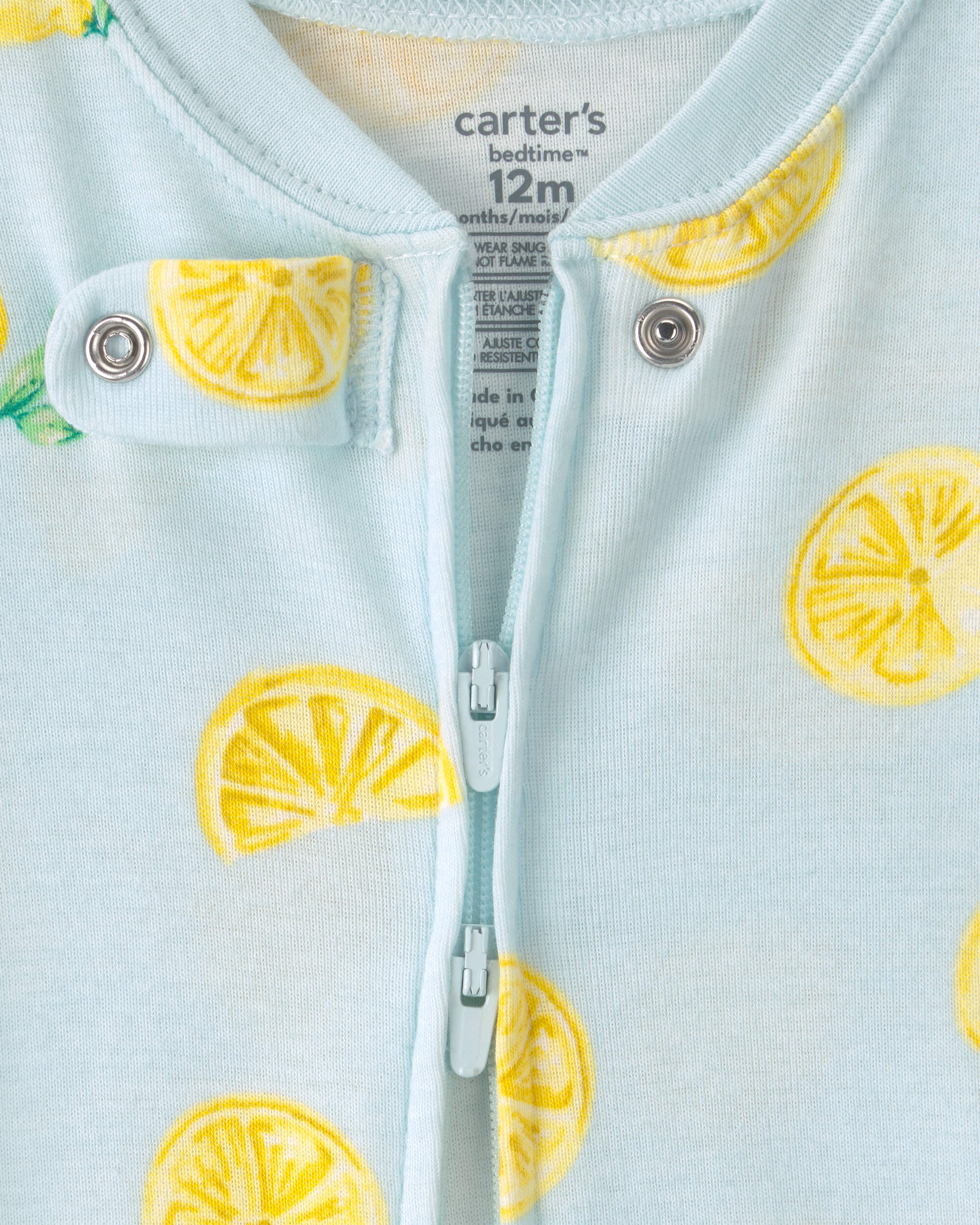 Baby 2-Pack Lemon Snug Fit 1-Piece Pyjama Set - Yellow/Blue
