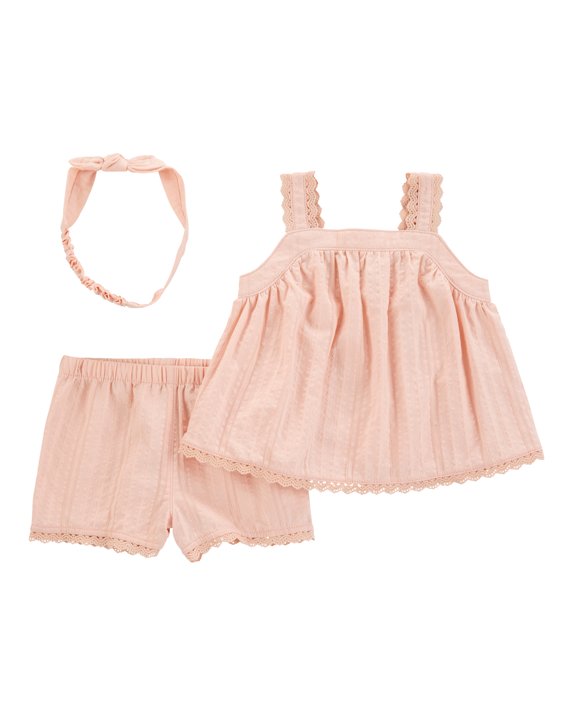 Baby 3-Piece Lace Trim Outfit Set