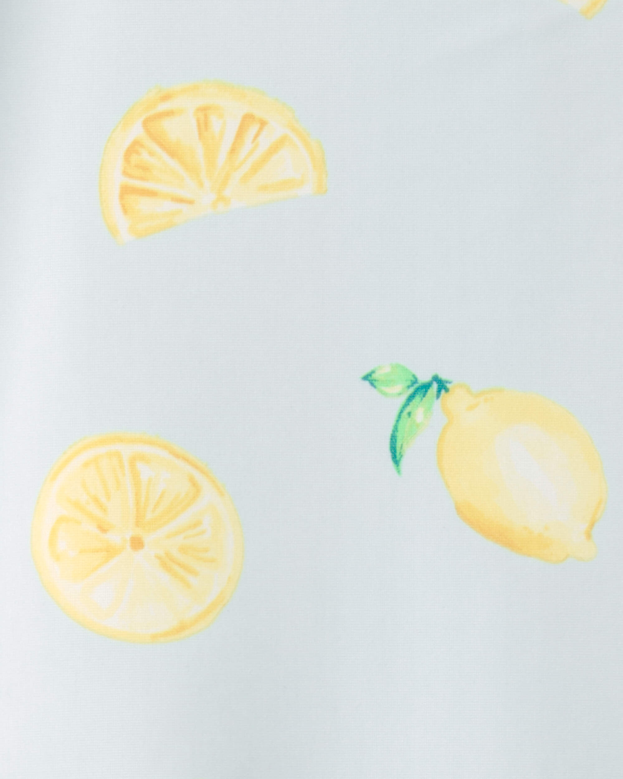 Toddler Girl 1-Piece Lemon Rashguard Swimsuit - Blue