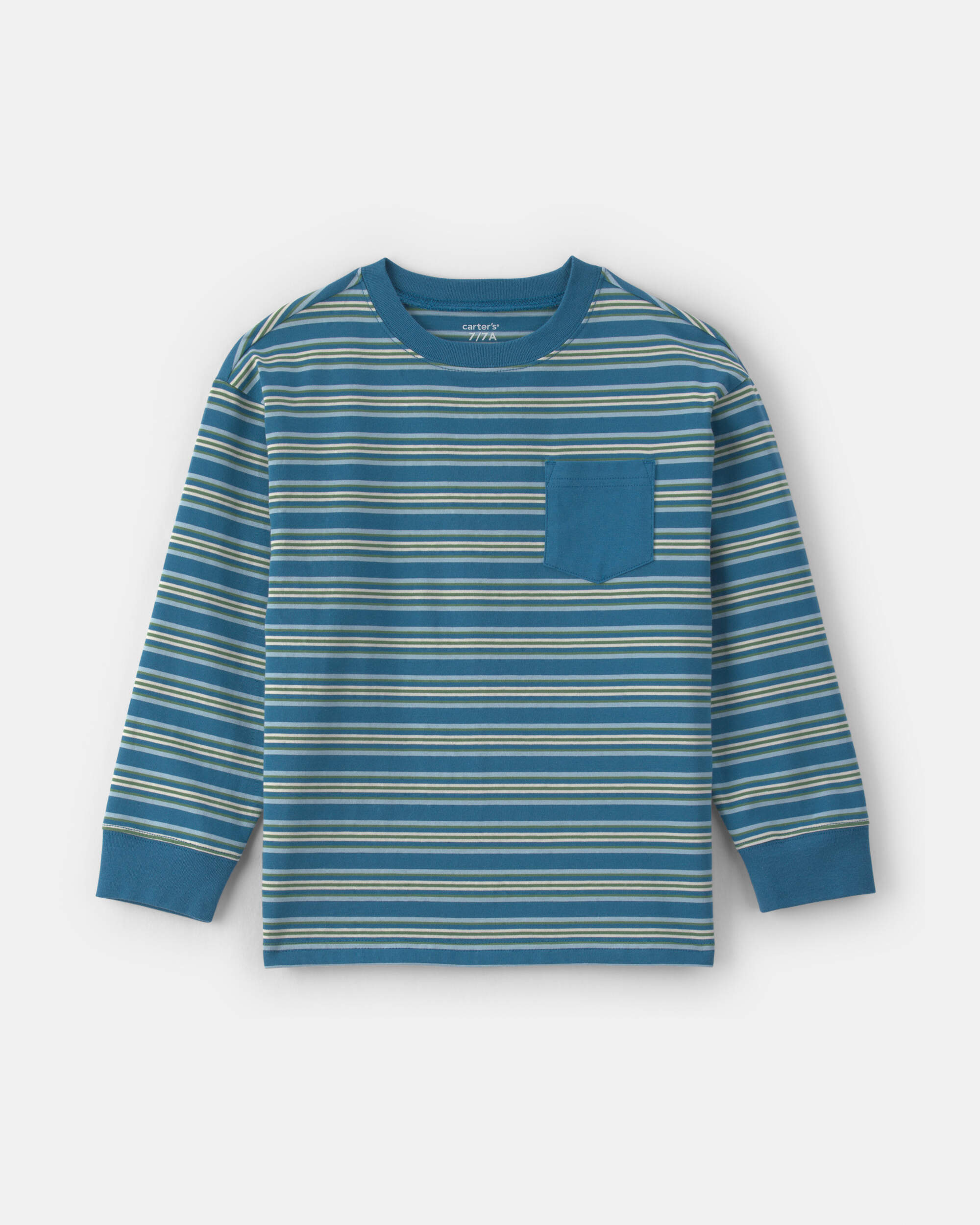 Boys Striped Long-Sleeve T-Shirt - Blue