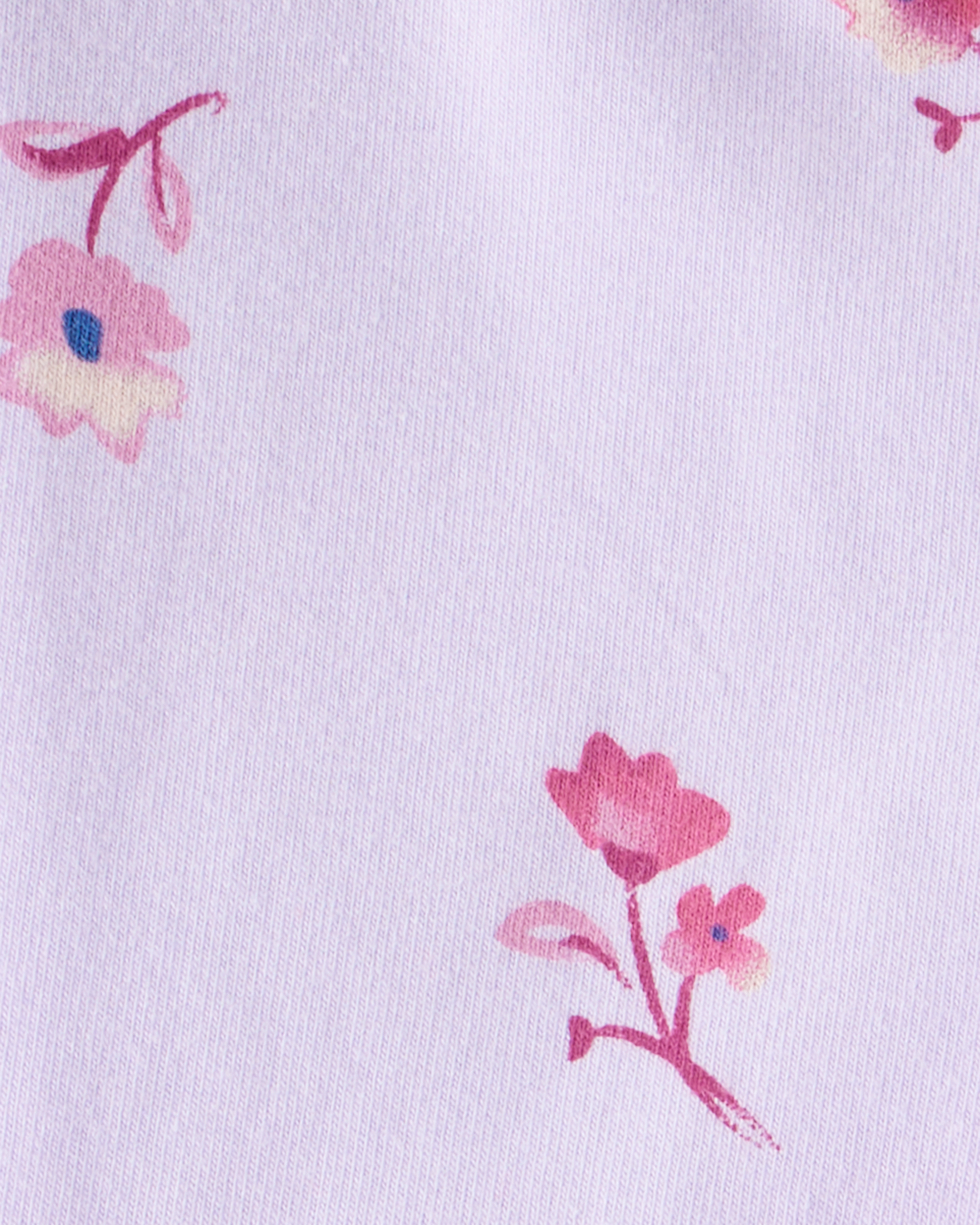 Baby Girl Floral Cotton Flare Pull-On Stretch Leggings - Purple