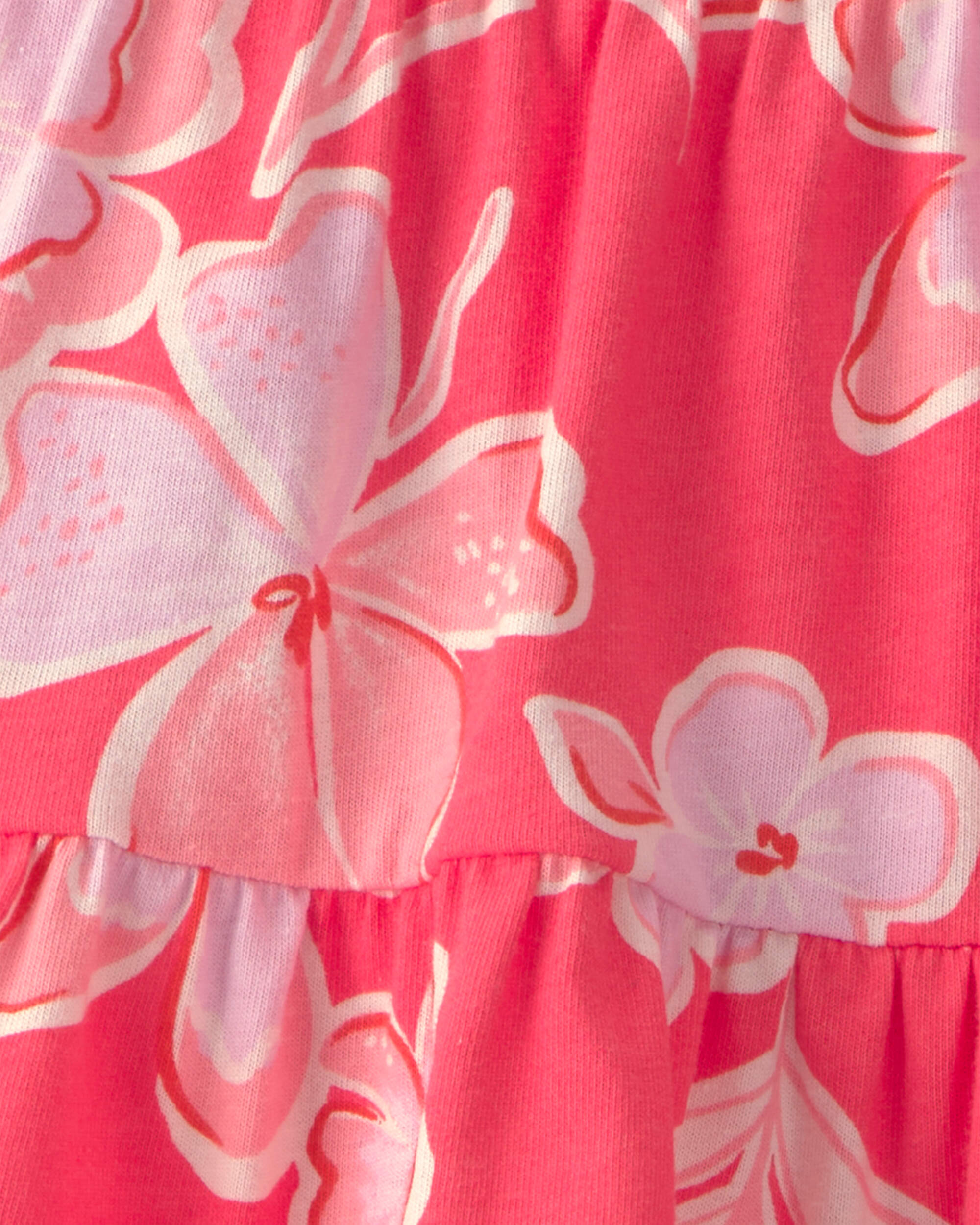 Baby Girl 2-Piece Floral Top & Skirt Set - Orange