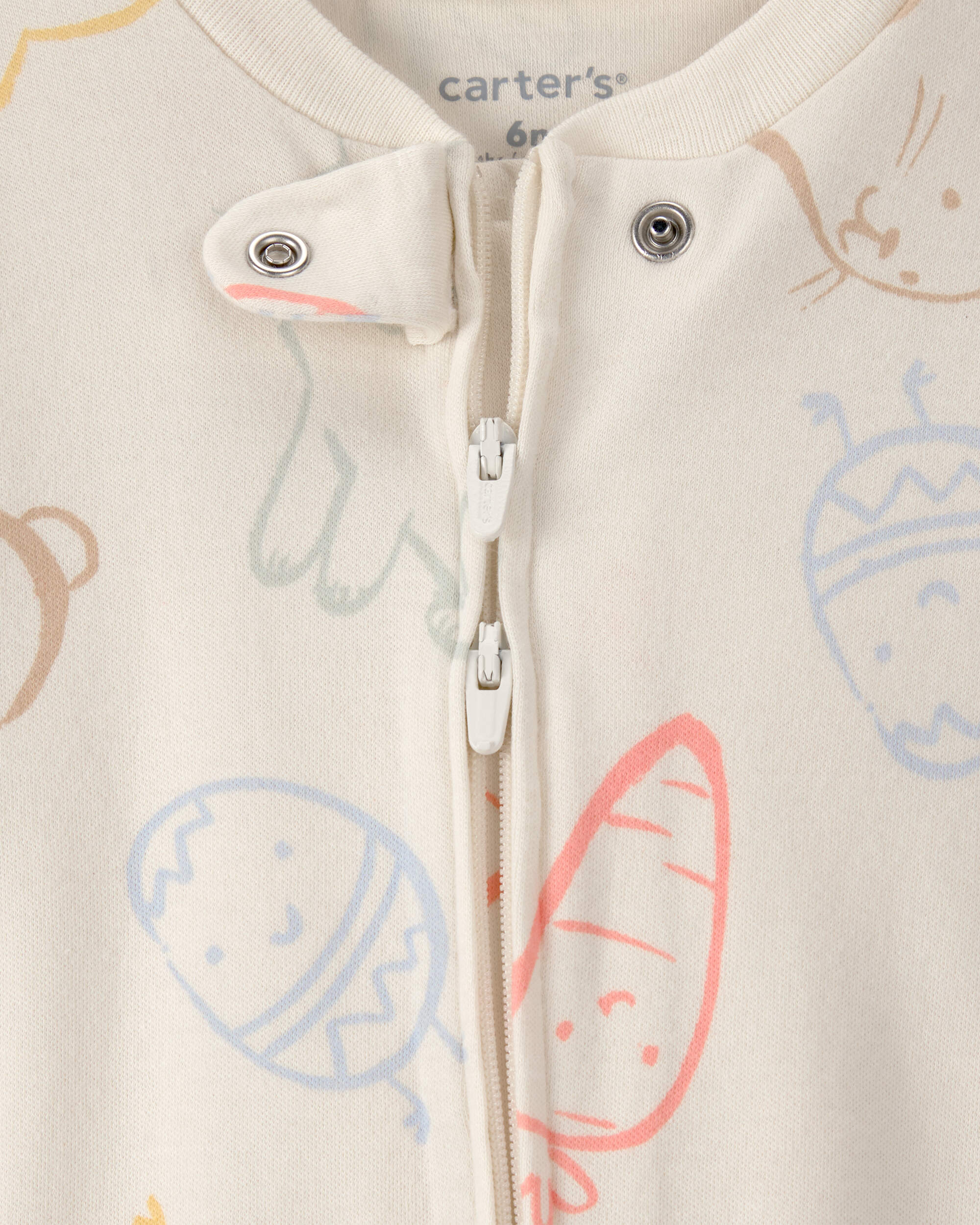 Baby Easter 100% Cotton 2-Way Zip Sleeper - Cream | Carter's