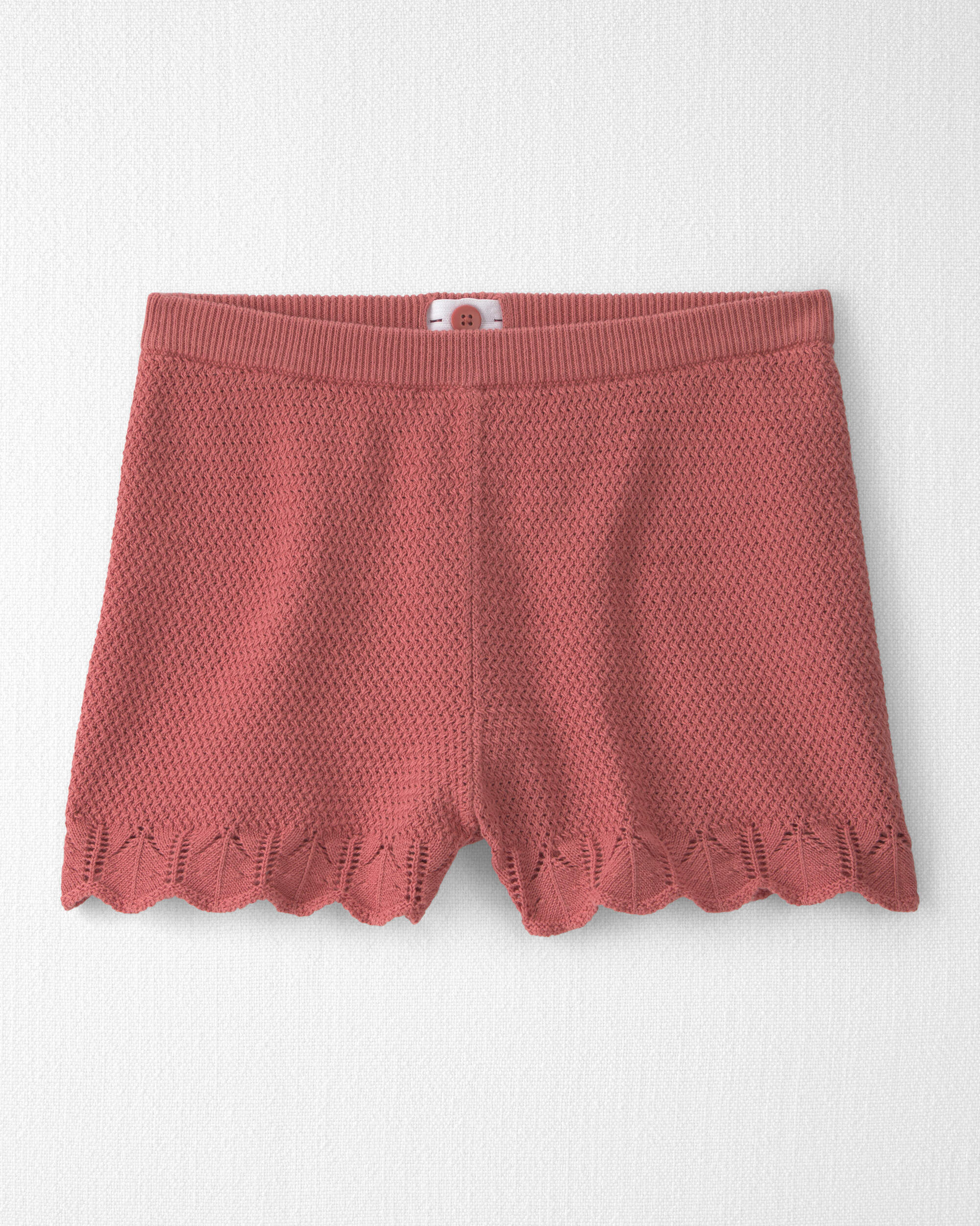 Filles - Ensemble 2 pi&egrave;ces haut et short en tricot de coton biologique, , hi-res