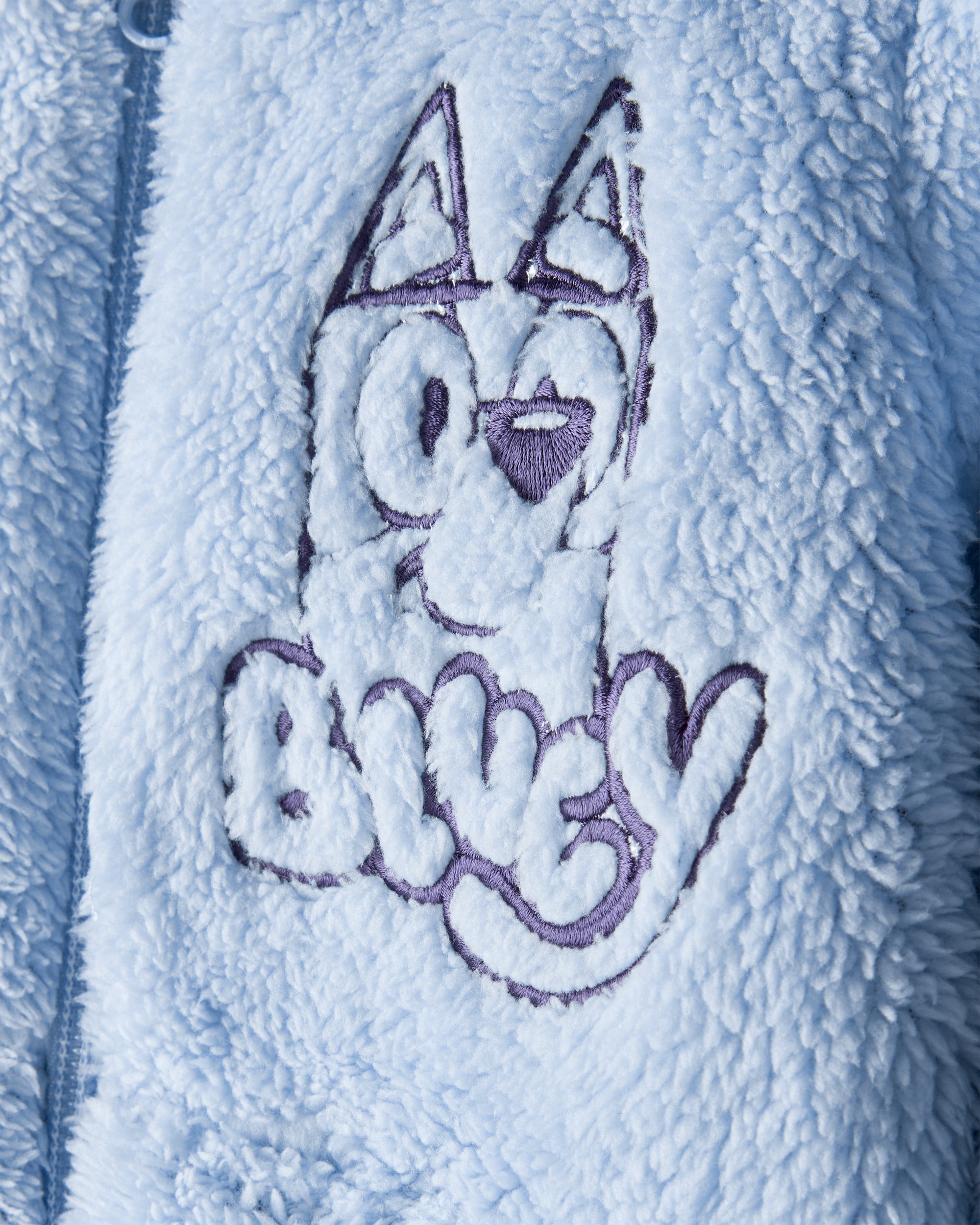 Toddler Boy Bluey™ Sherpa Hooded Zip-Up Jacket - Blue