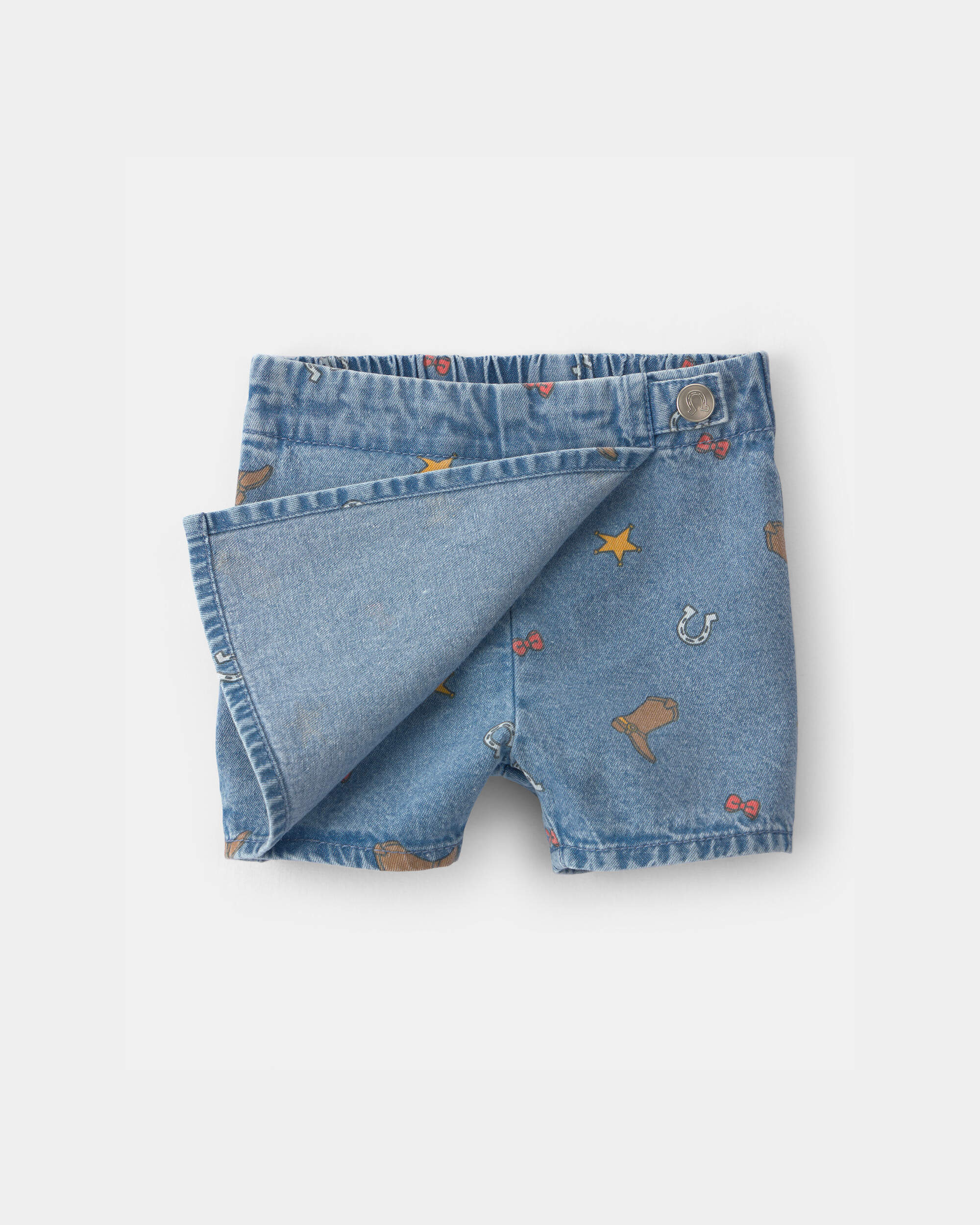 Baby Girl Pixar© Toy Story Chambray Skort - Medium Wash