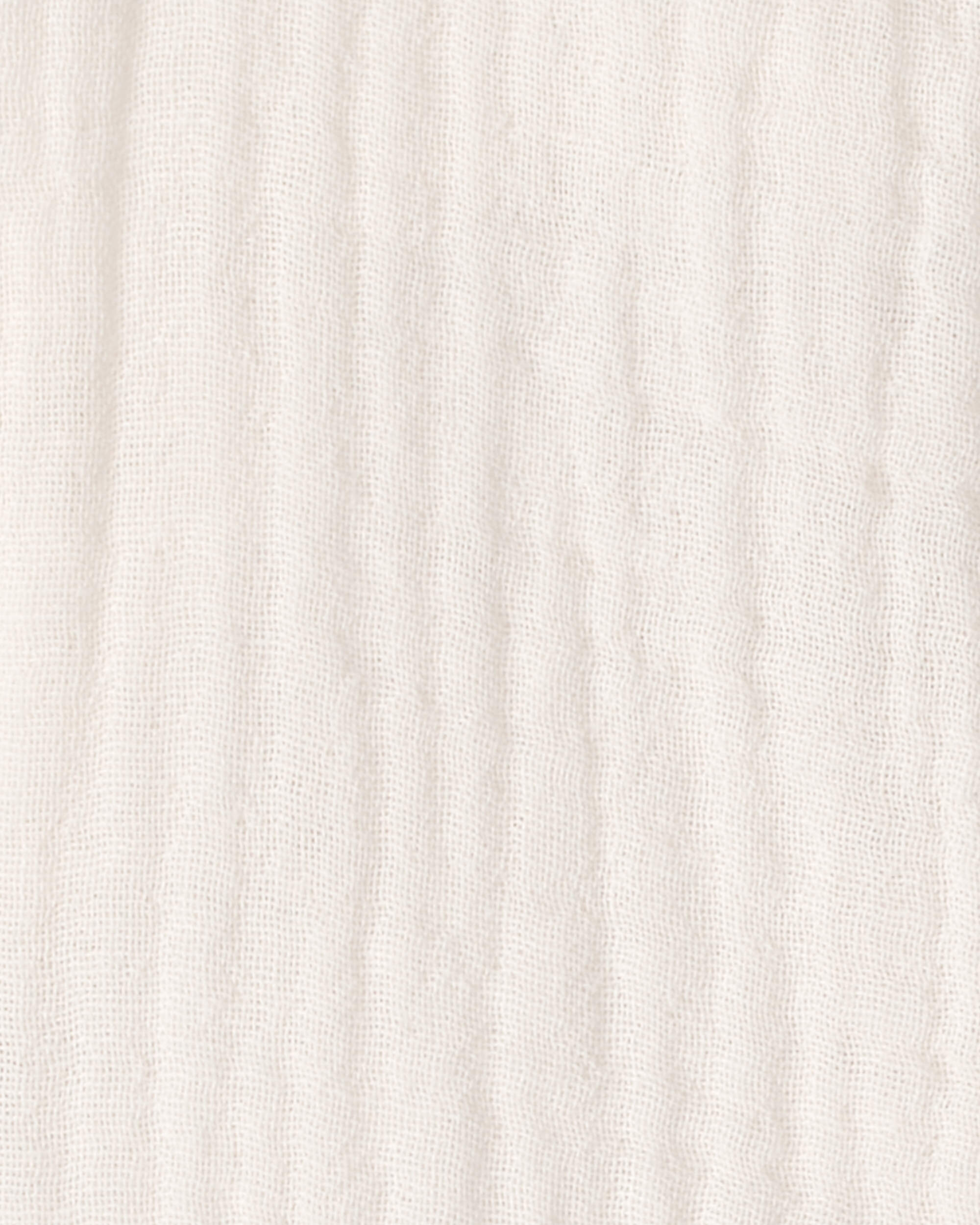 Baby Gauze Sleeveless Shortall White