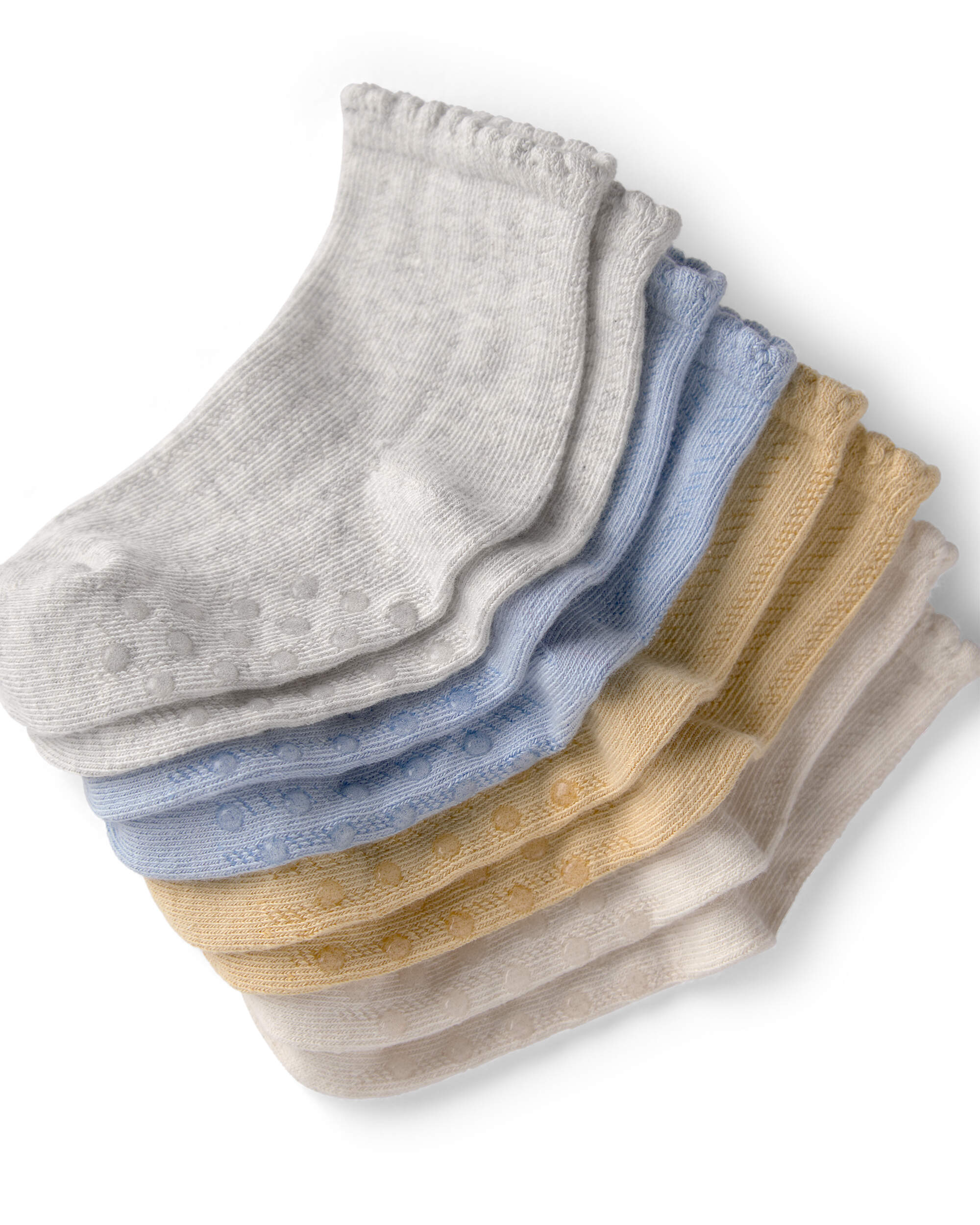 Toddler 4-Pack Slip Resistant Socks Made with Organic Cotton
