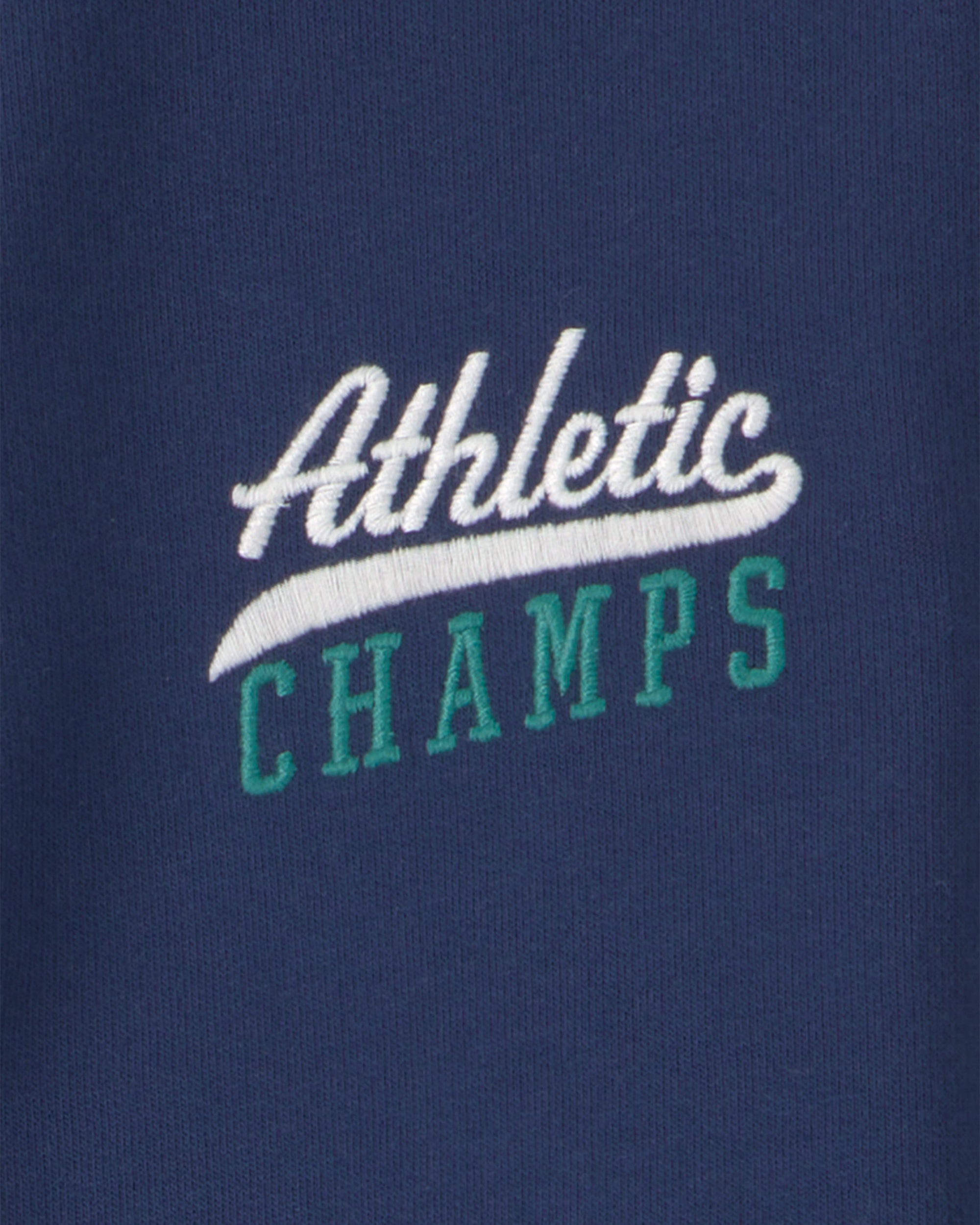 Boys 'Athletic Champs' Game Day French Terry Cardigan - Navy Blue