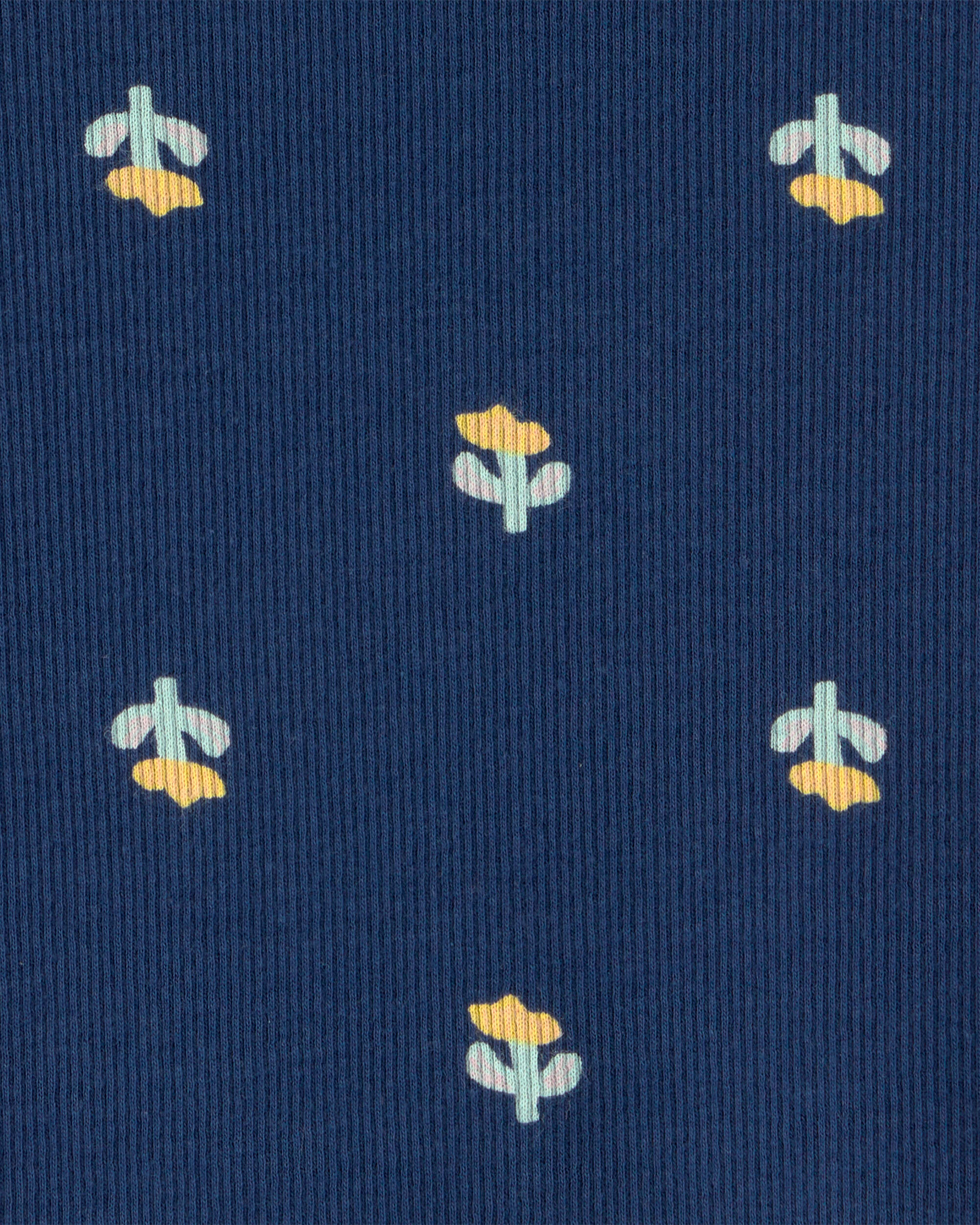 Baby Girl Floral Graphic Bodysuit - Blue