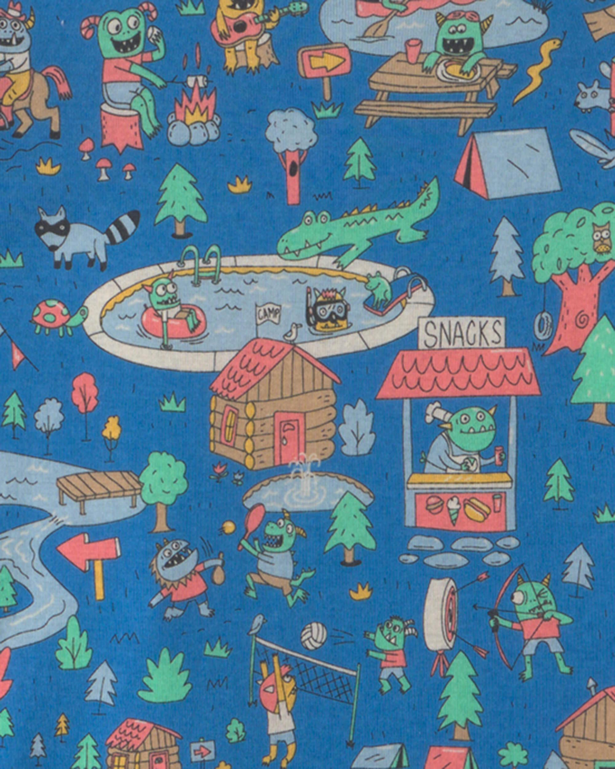 Boys 2-Piece Monster pyjama Set - Blue