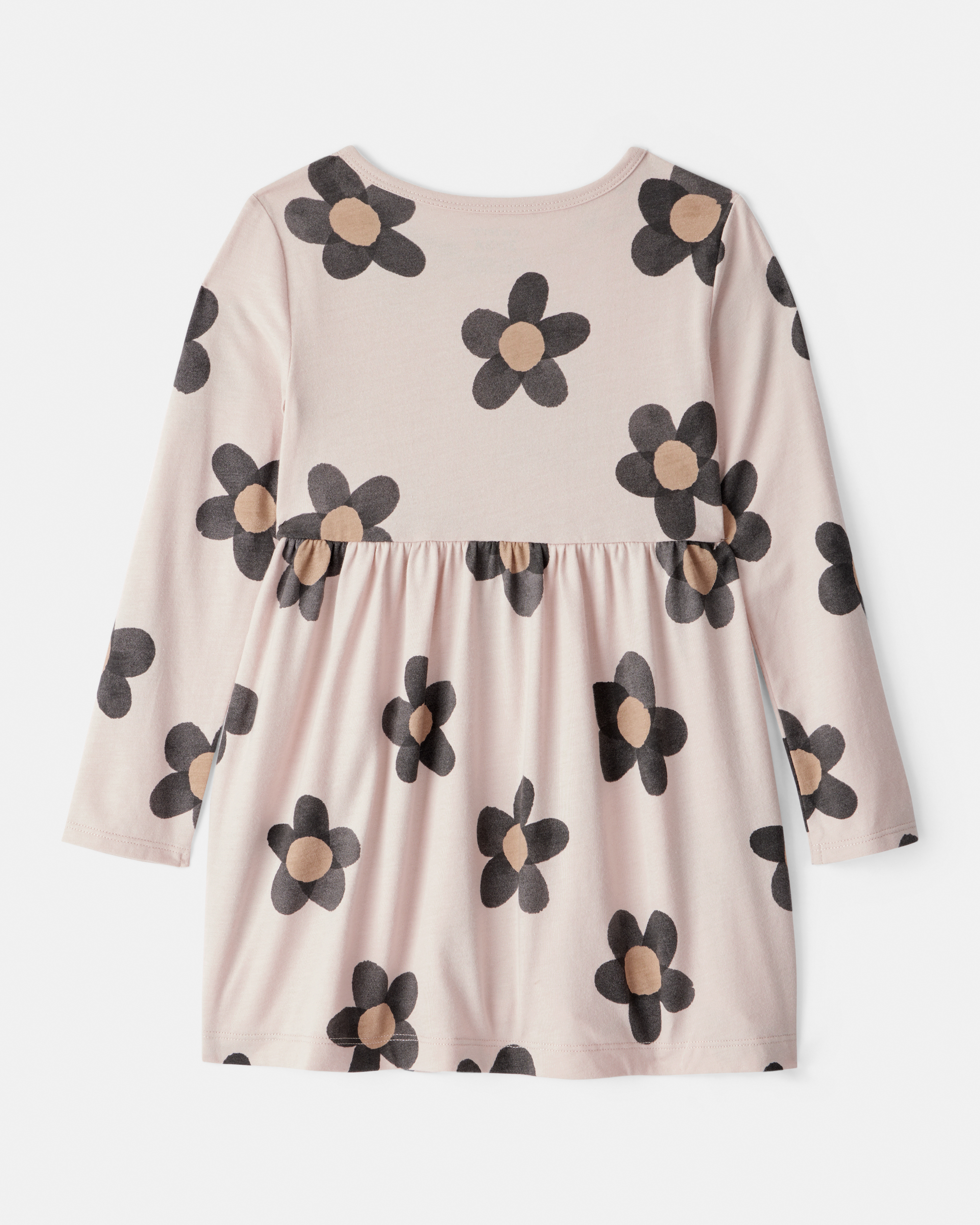 Toddler Girl Floral Print Long-Sleeve Dress - Ivory