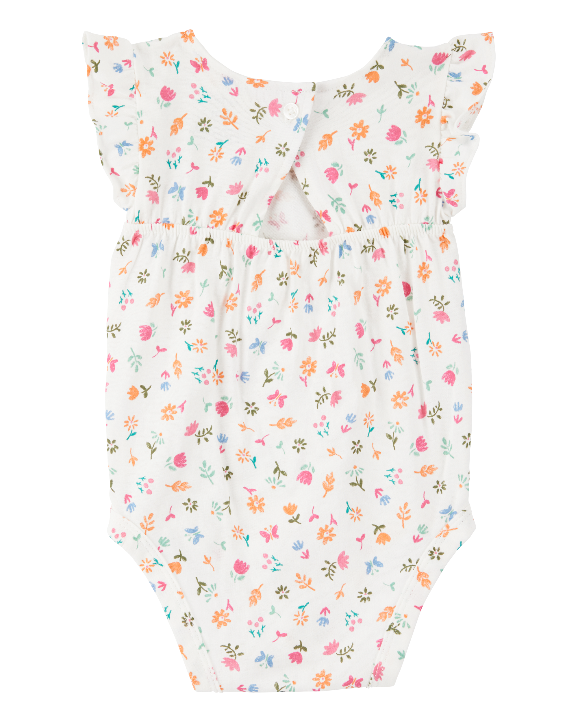 Baby Girl 2-Piece Floral Bodysuit & Diaper Cover Set - Pink