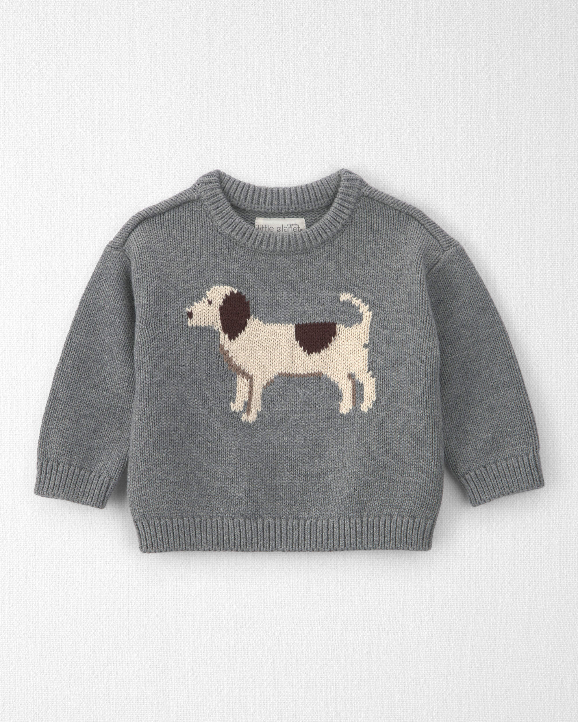 Baby Organic Cotton Dog Sweater Knit Pullover