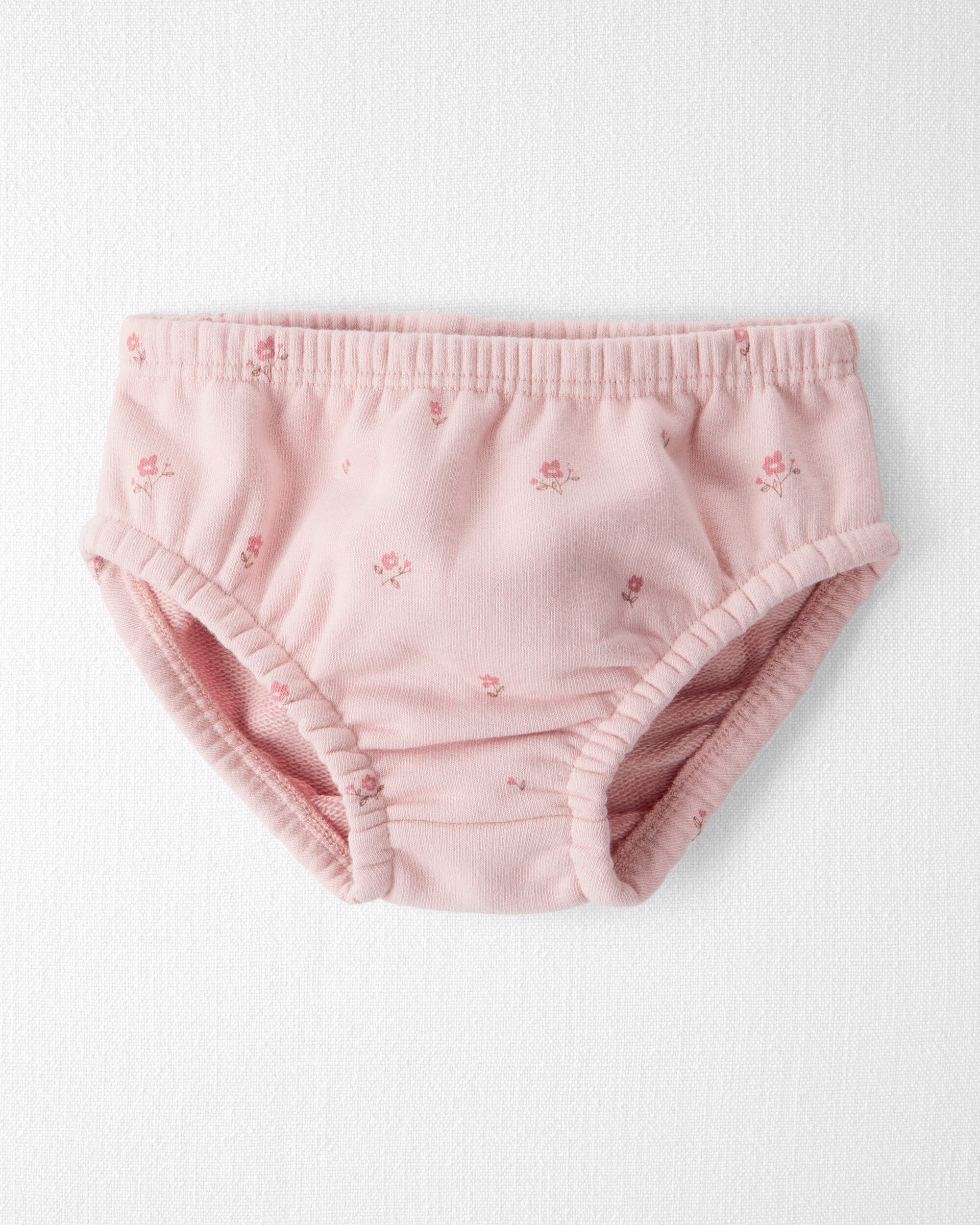 Baby Girl French Terry Dress Made with Organic Cotton Blush Petals Print