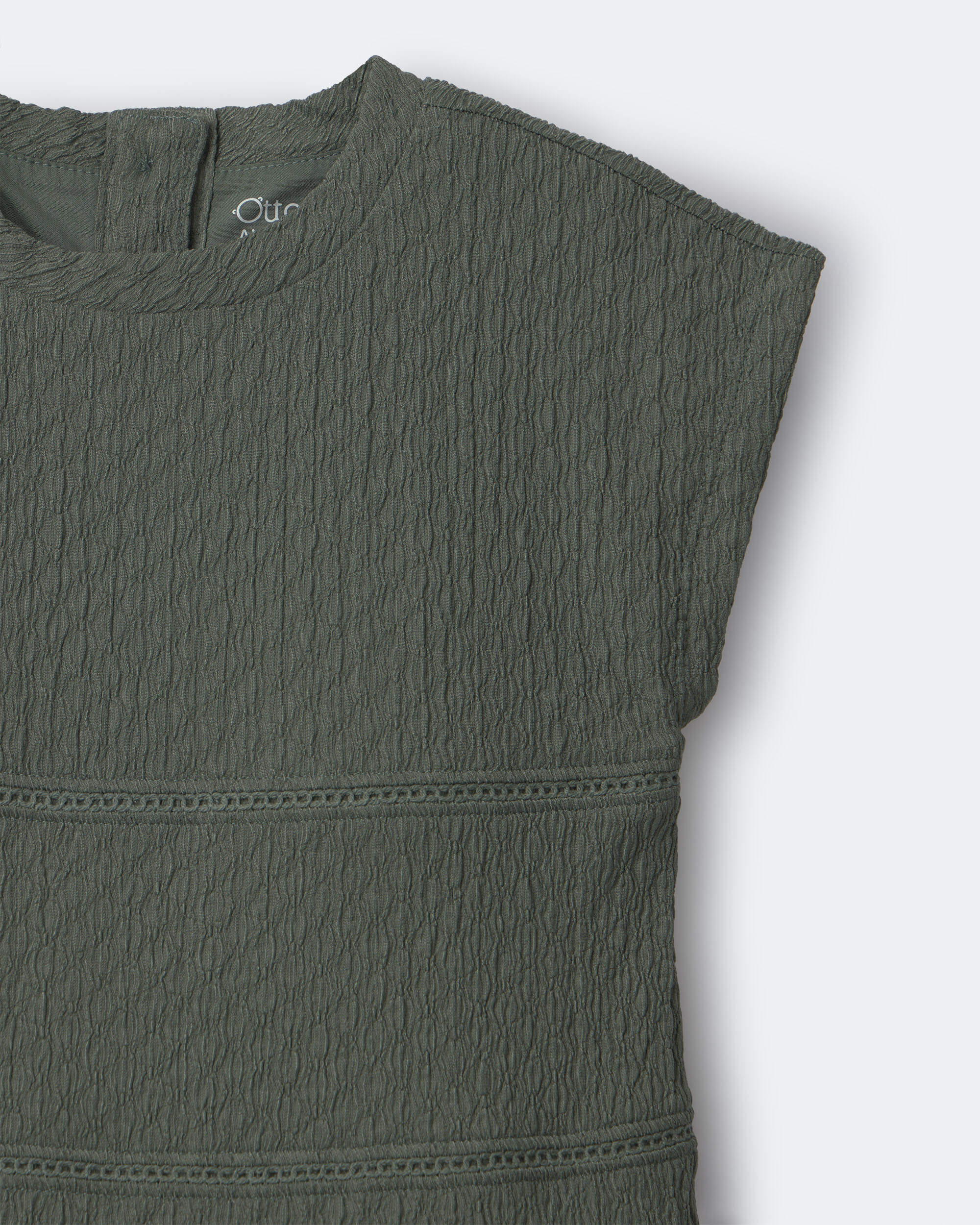 Toddler Girl Drop-Waist Dress - Olive