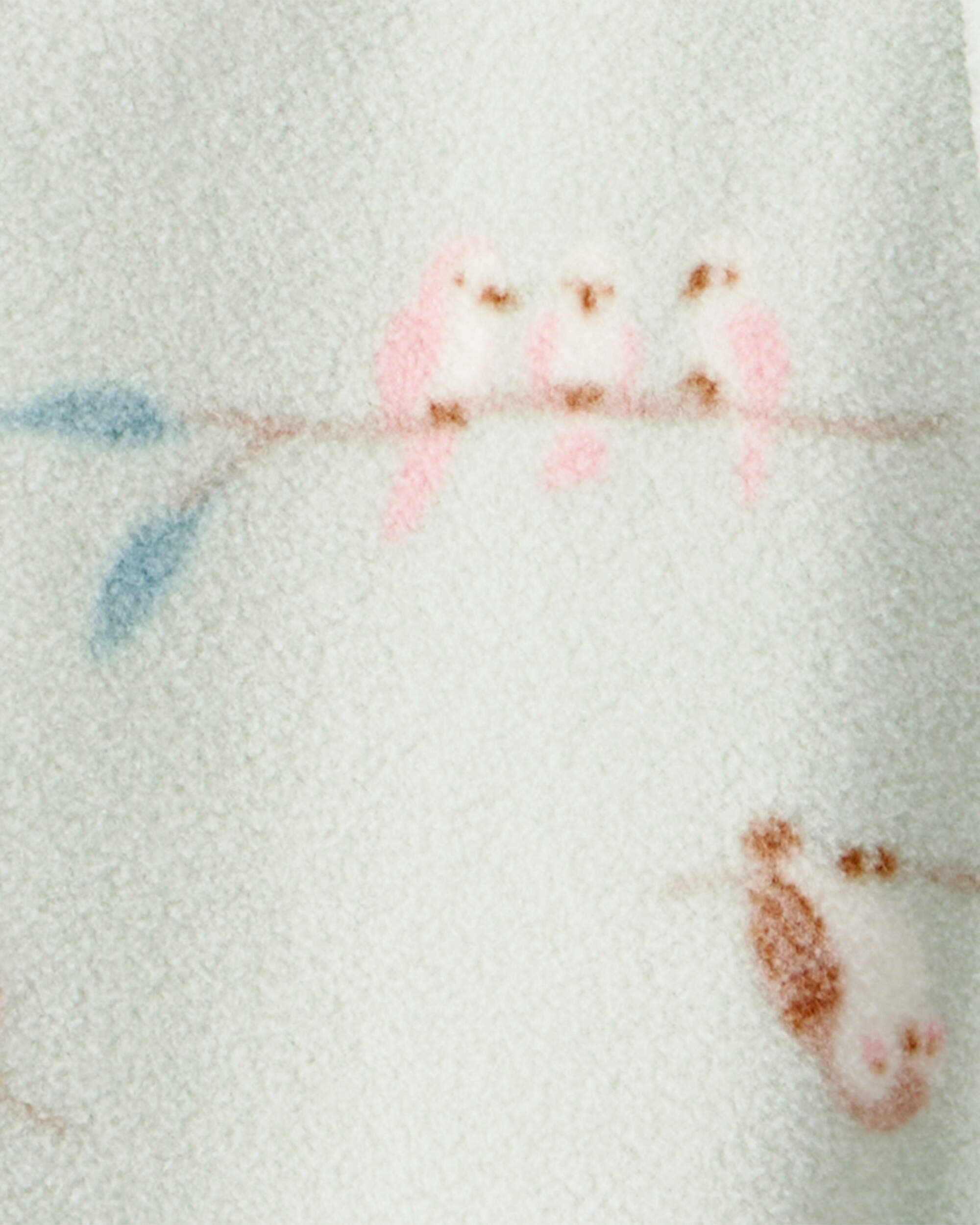 Baby Girl Squirrel Print Loose Fit Long-Sleeve Sleeper - Green