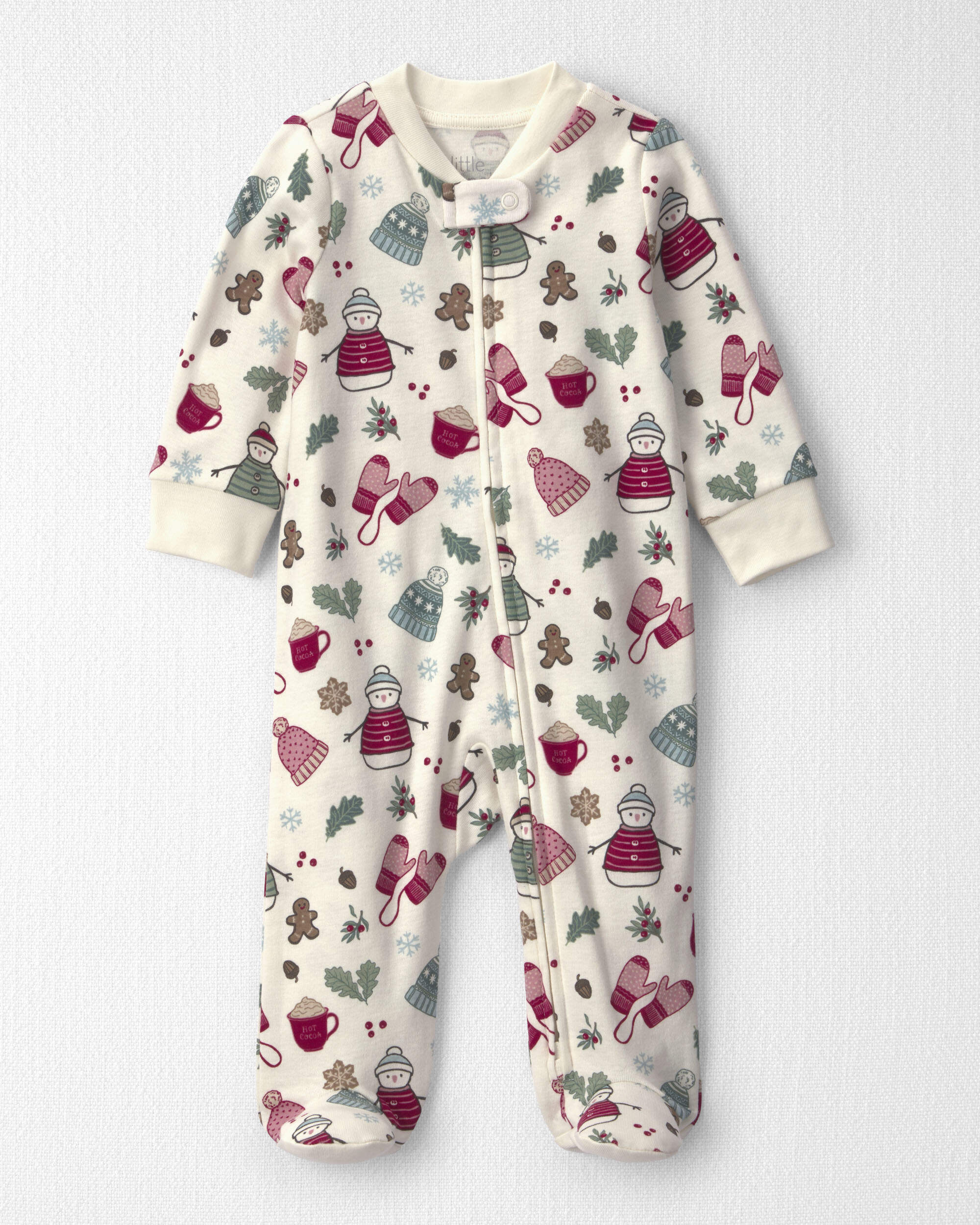 Baby Girl Organic Cotton Pyjamas Winter Wonderland