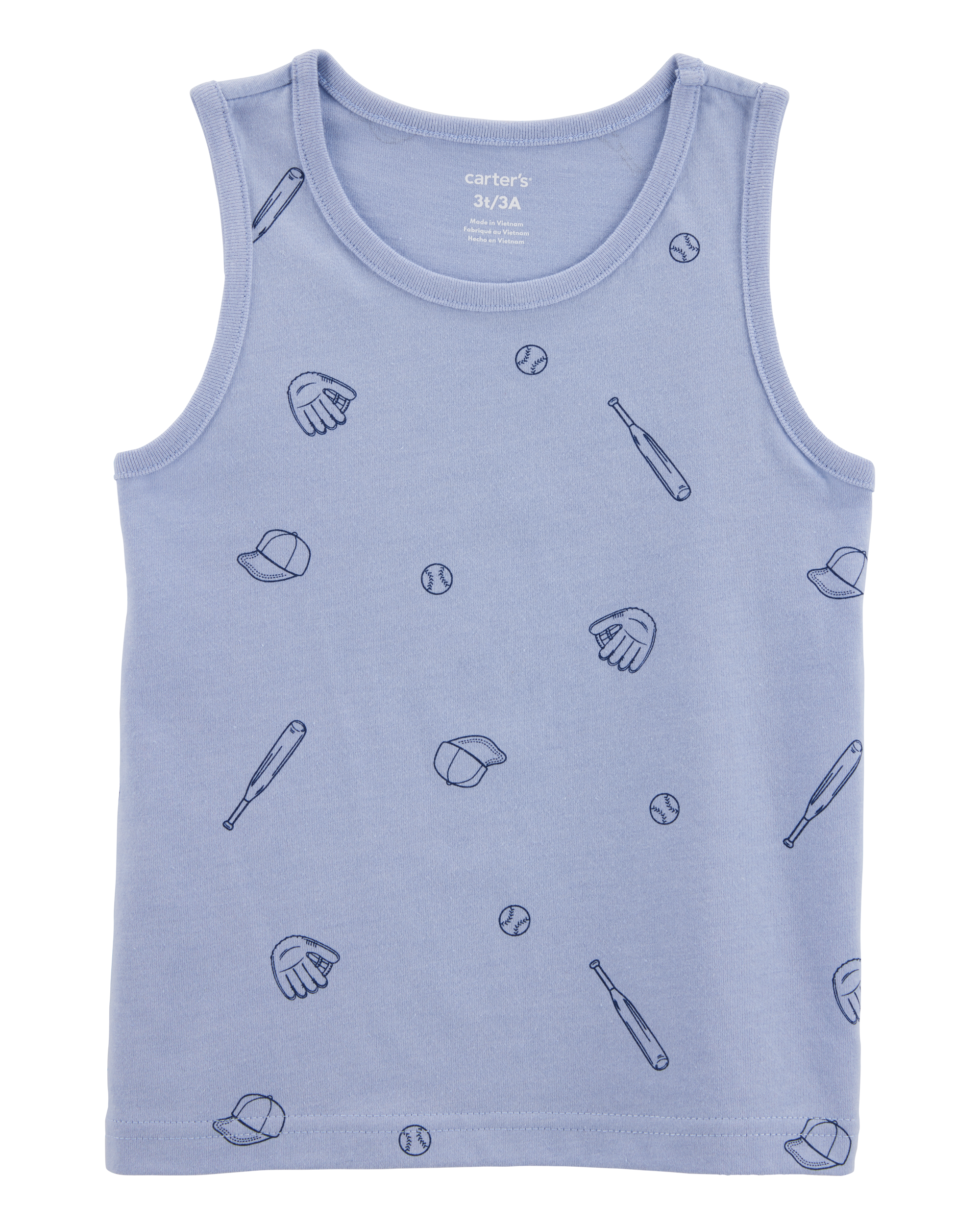 Toddler Baseball Graphic Tank - Blue