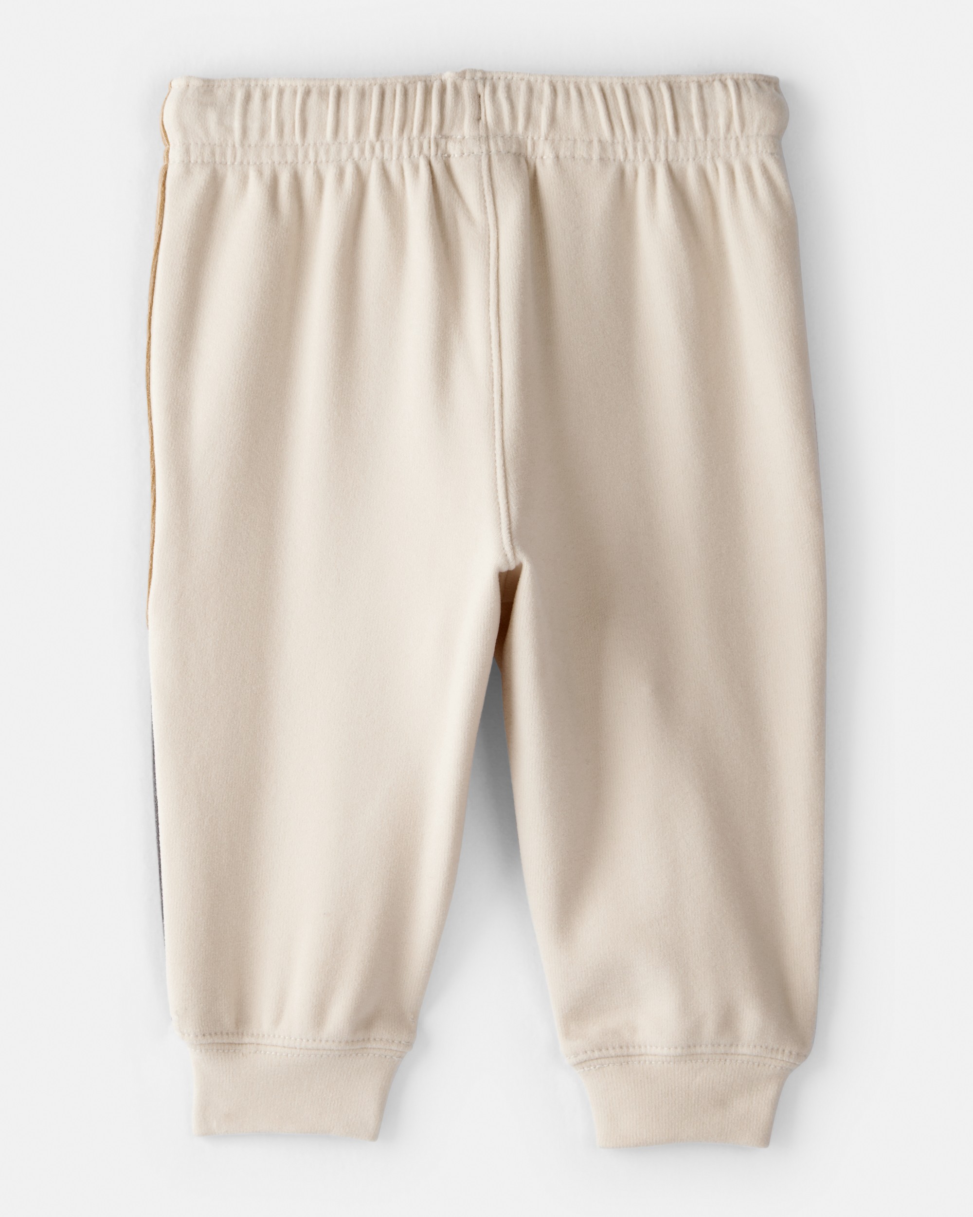 Baby Boy Colourblock Joggers - Tan/White