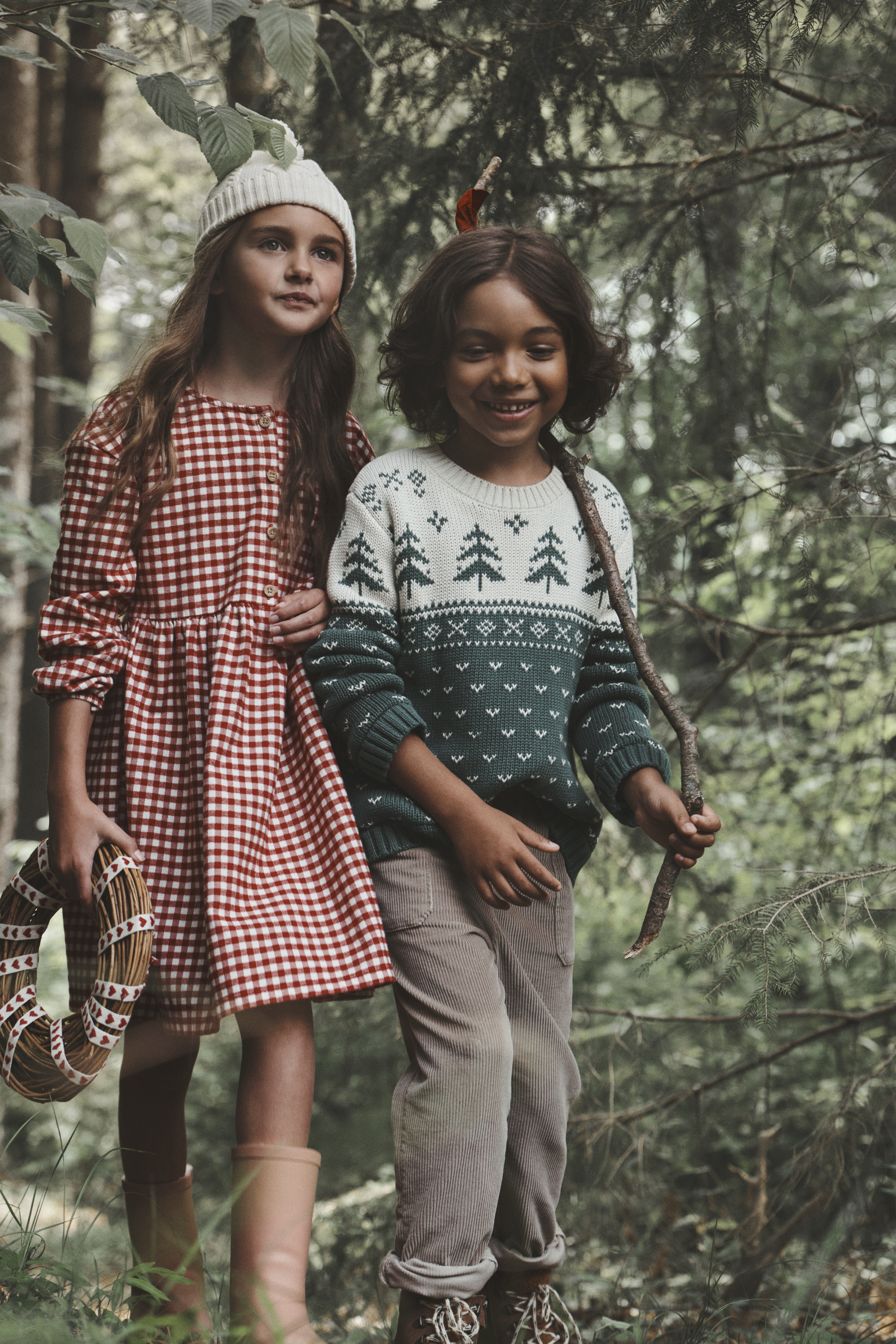 Kids Organic Cotton Fair Isle Sweater Knit Pullover