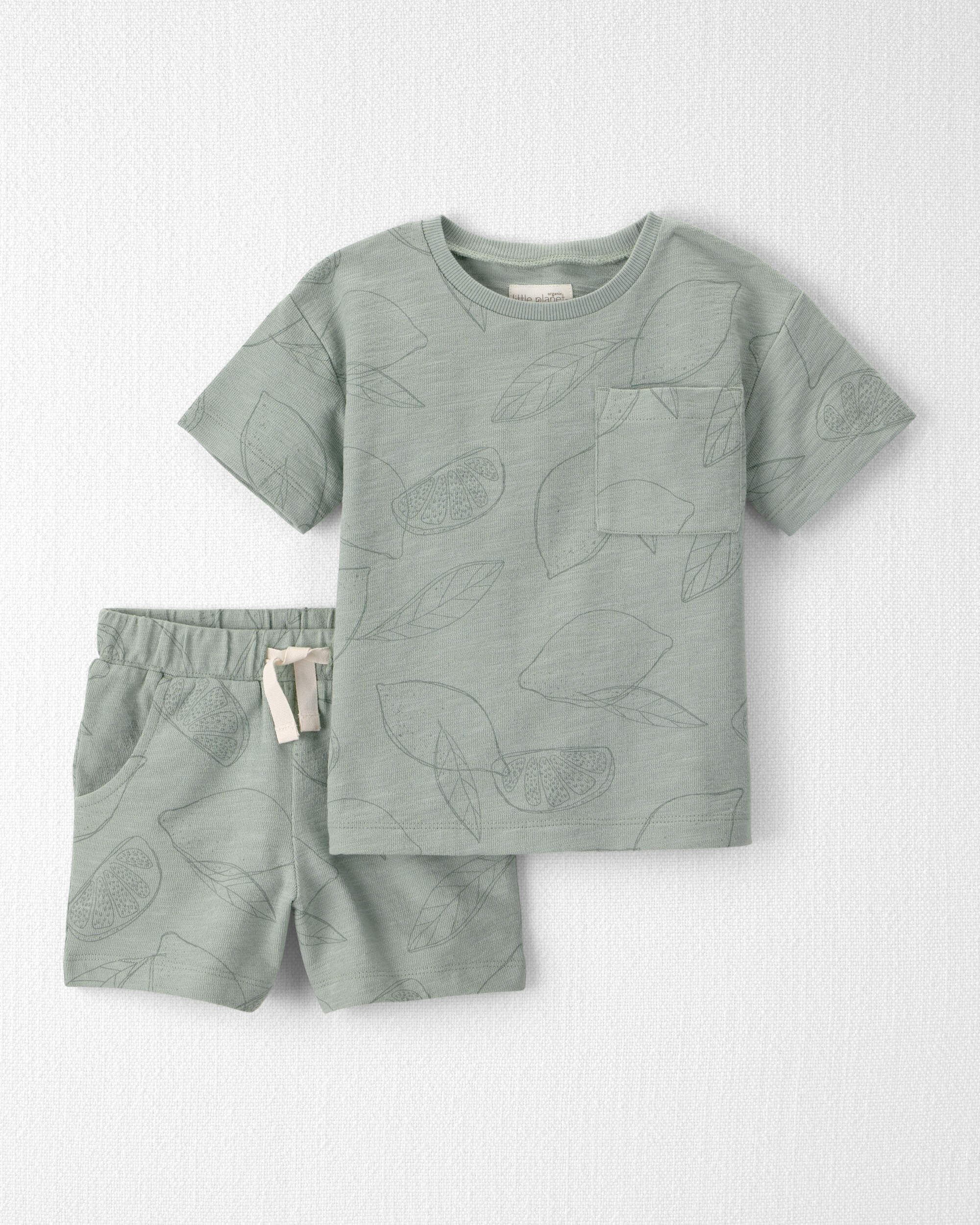 Toddler Boy 2-Piece Shorts Set Made with Organic Cotton Sienna Breeze