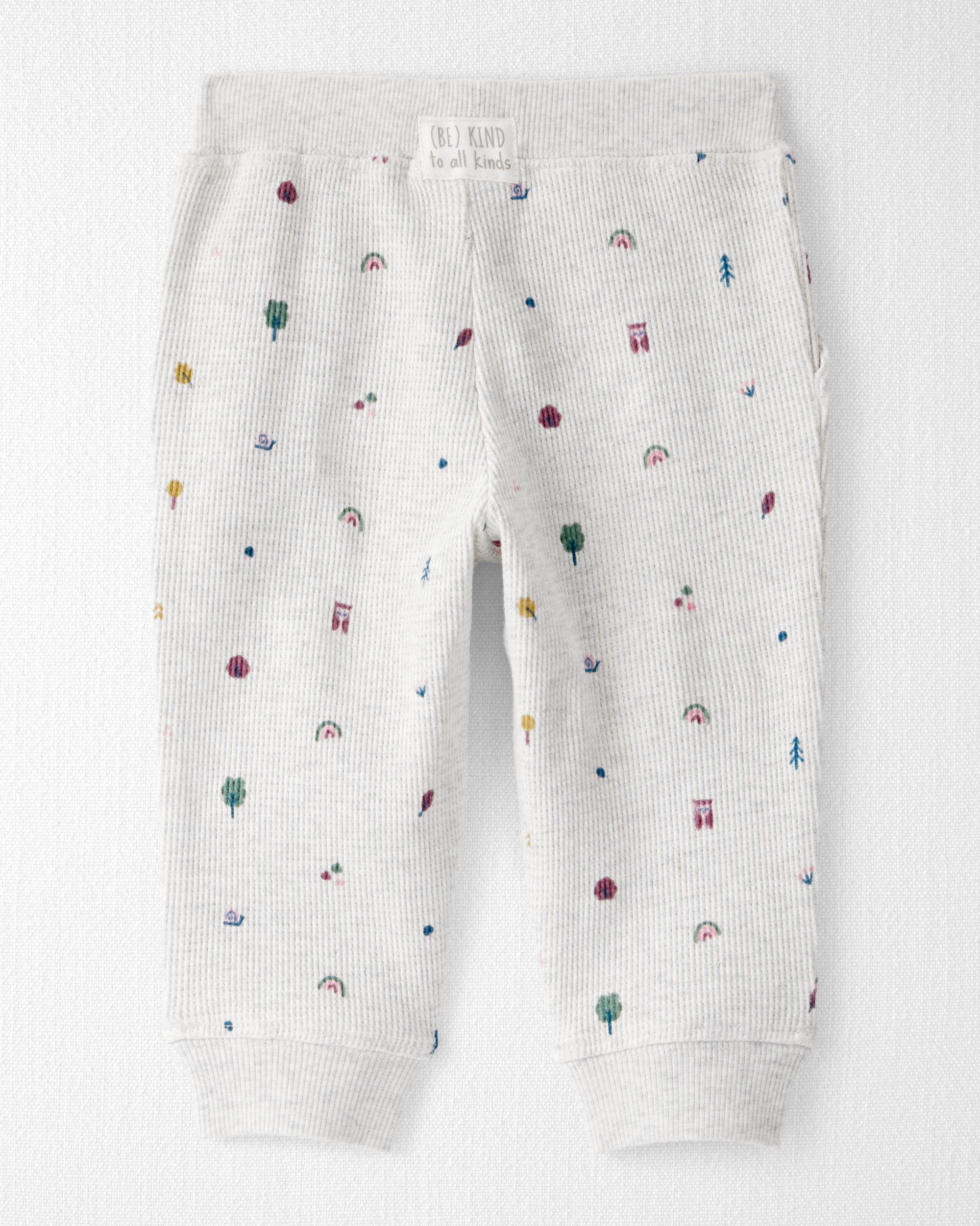 Baby Girl 2-Piece Organic Cotton Waffle Knit Set Icon Print