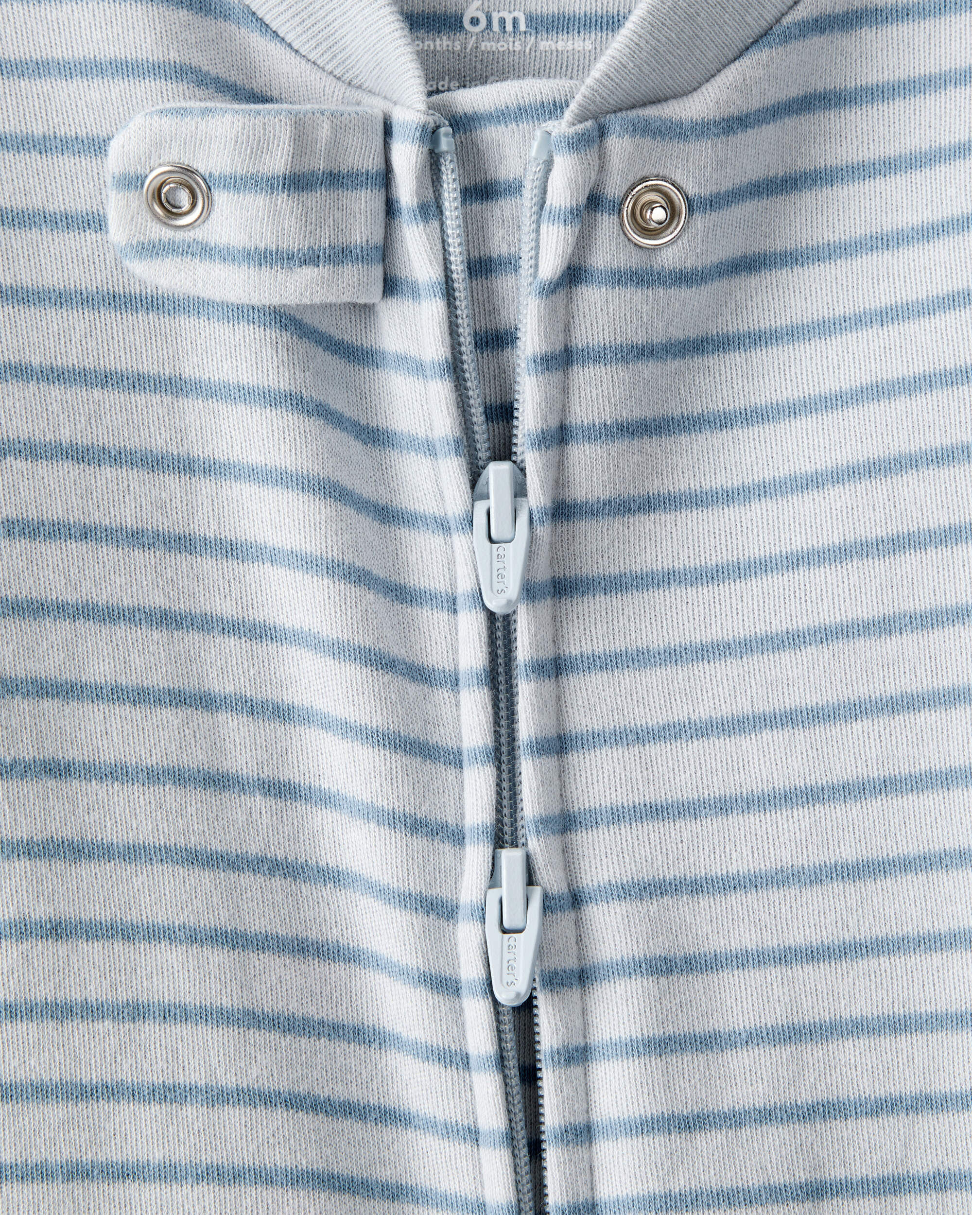 Baby Boy Walrus 100% Cotton Long-Sleeve Snug Fit Sleeper- Blue