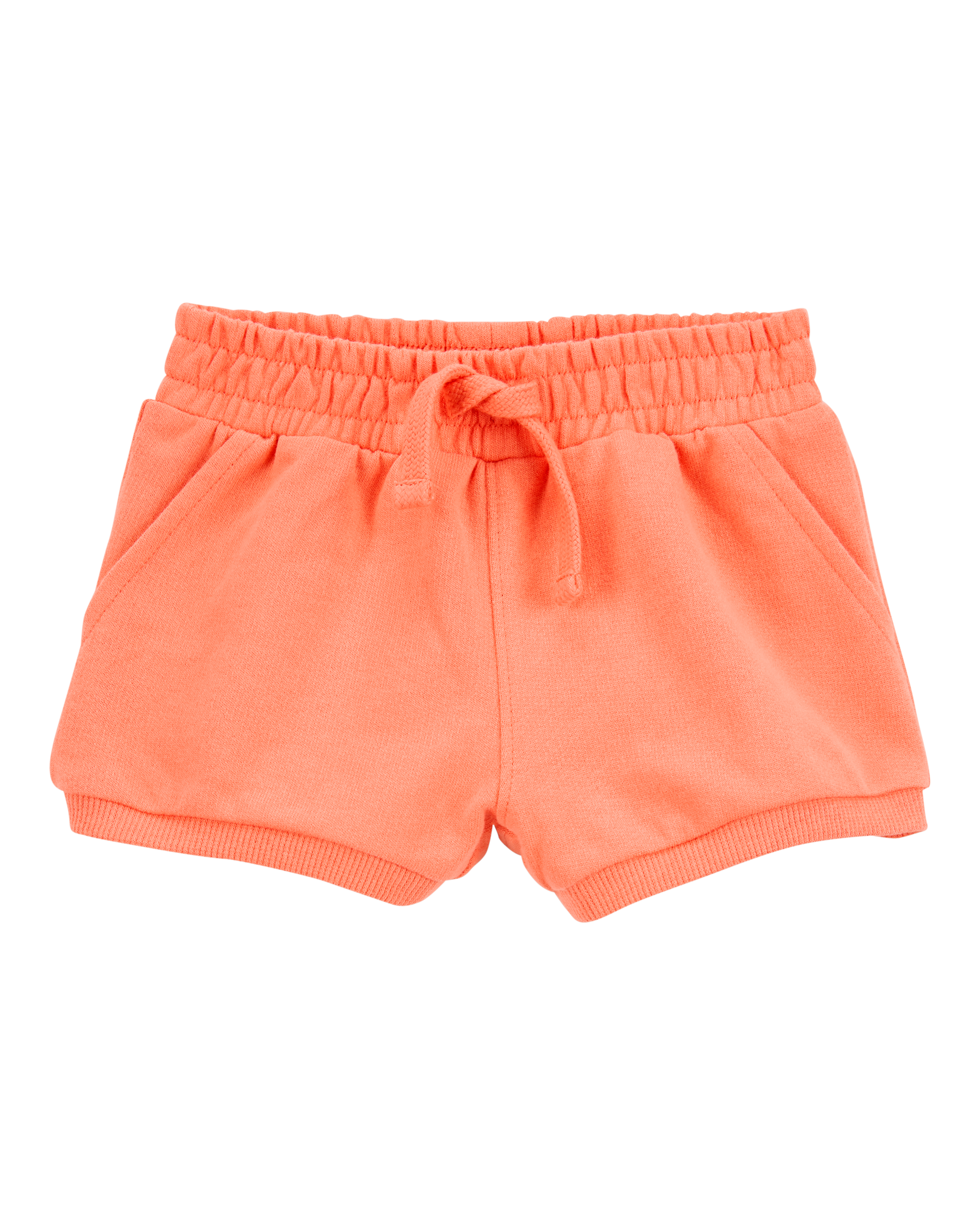 Baby Pull-On French Terry Shorts - Orange