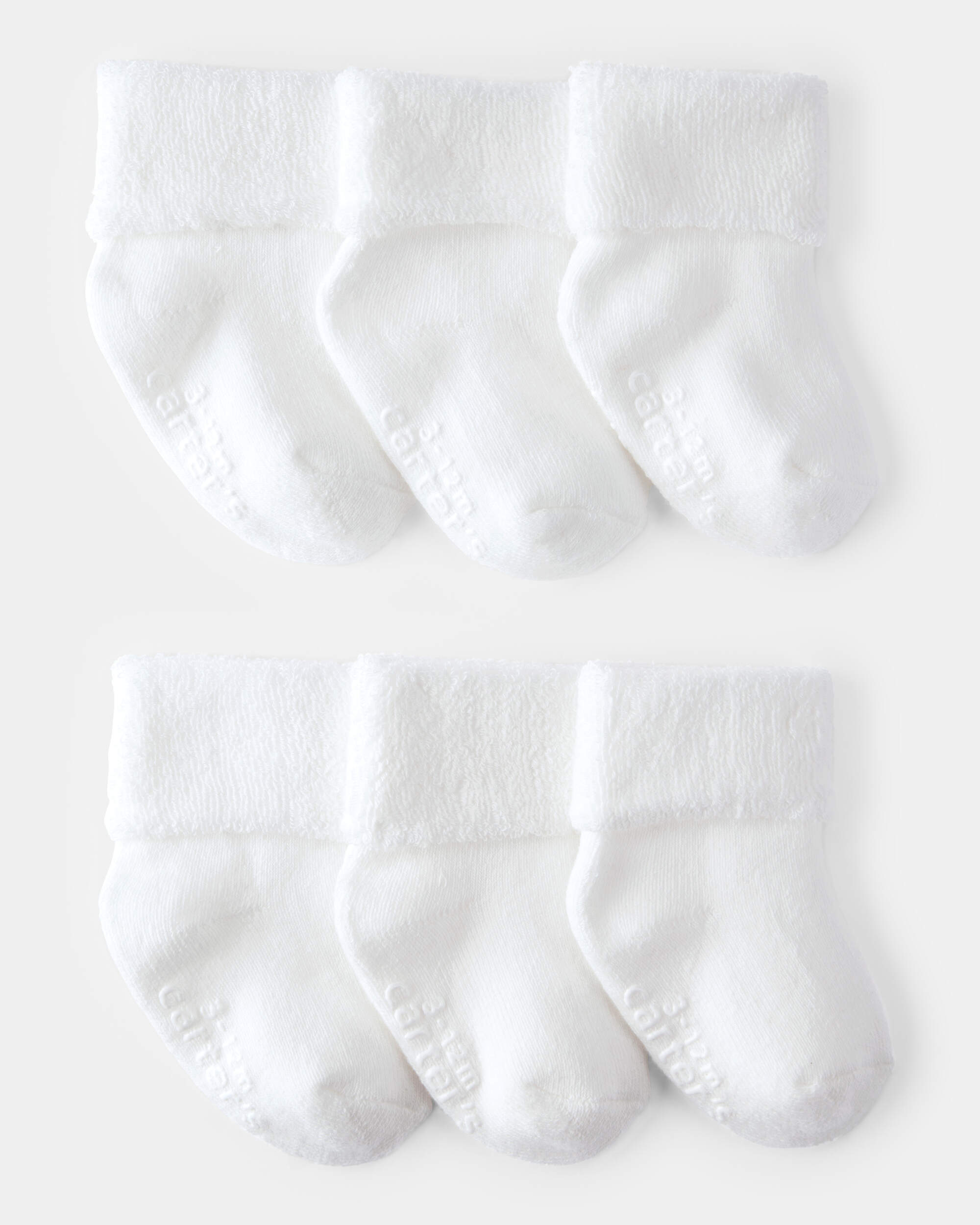 Baby 6-Pack Foldover Booties