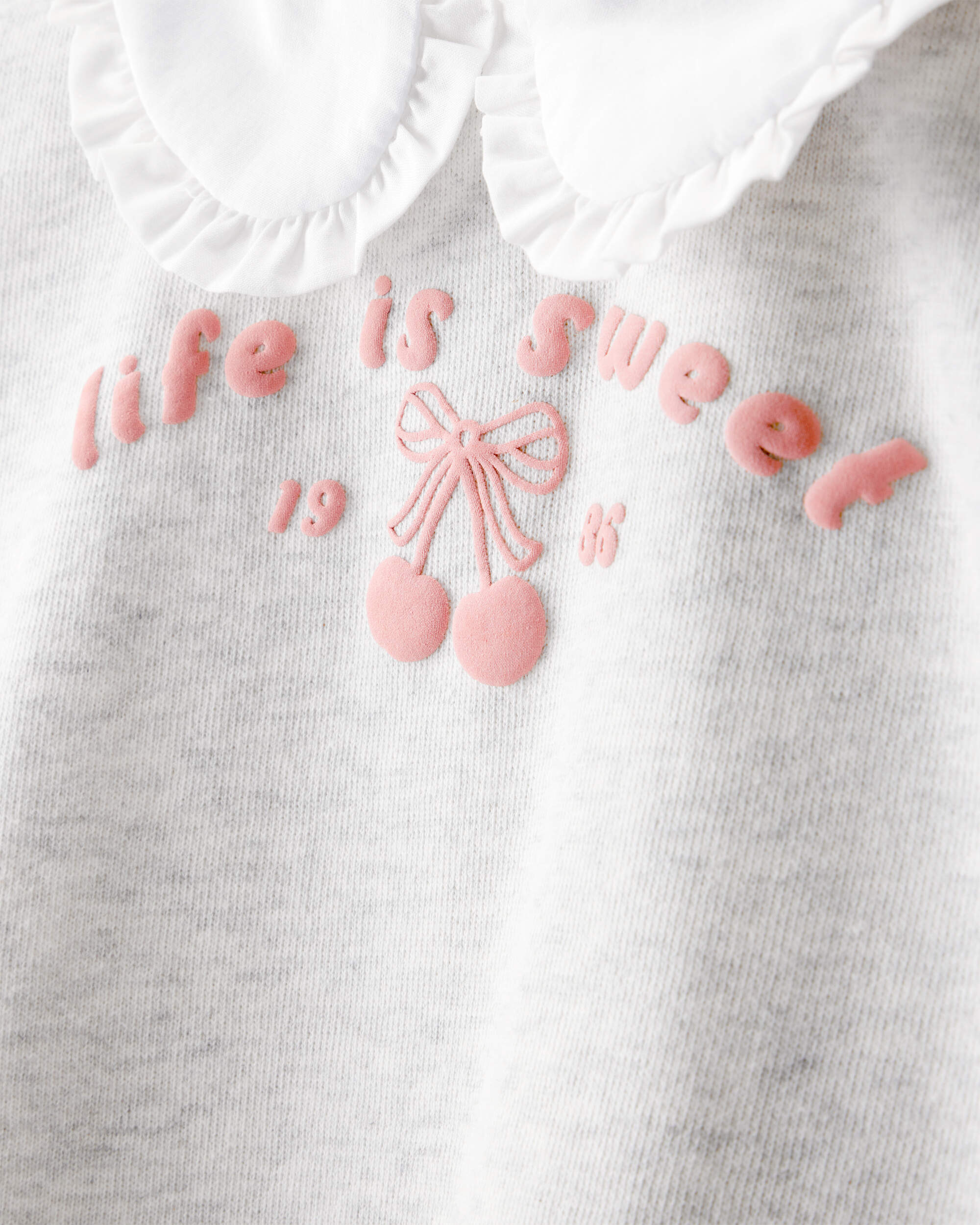 Toddler Girl Life Is Sweet French Terry Short-Sleeve Top - Grey