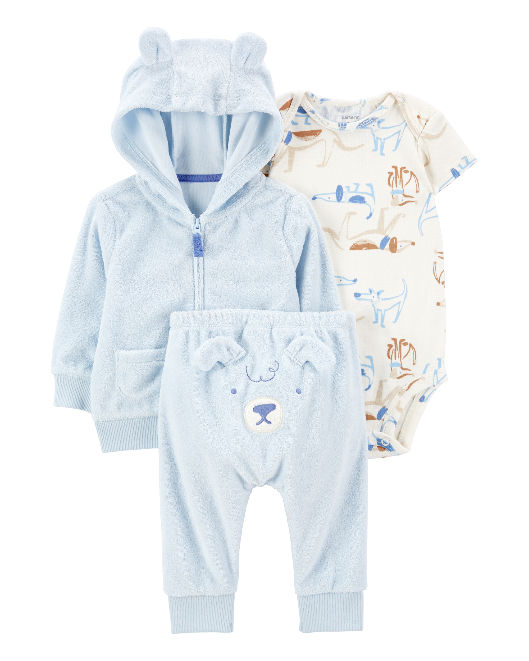 Baby 3-Piece Dog Little Jacket Set | Carter's Oshkosh Canada