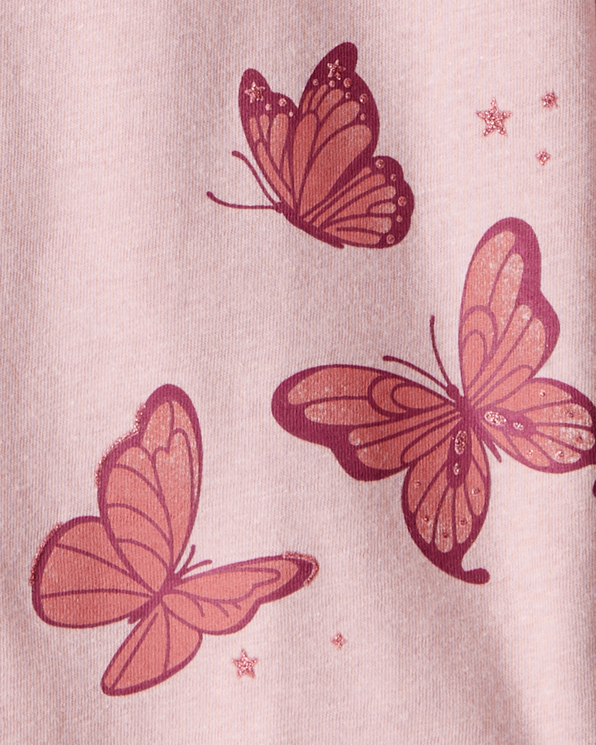 Girls Butterfly Long-Sleeve Graphic Tee - Pink