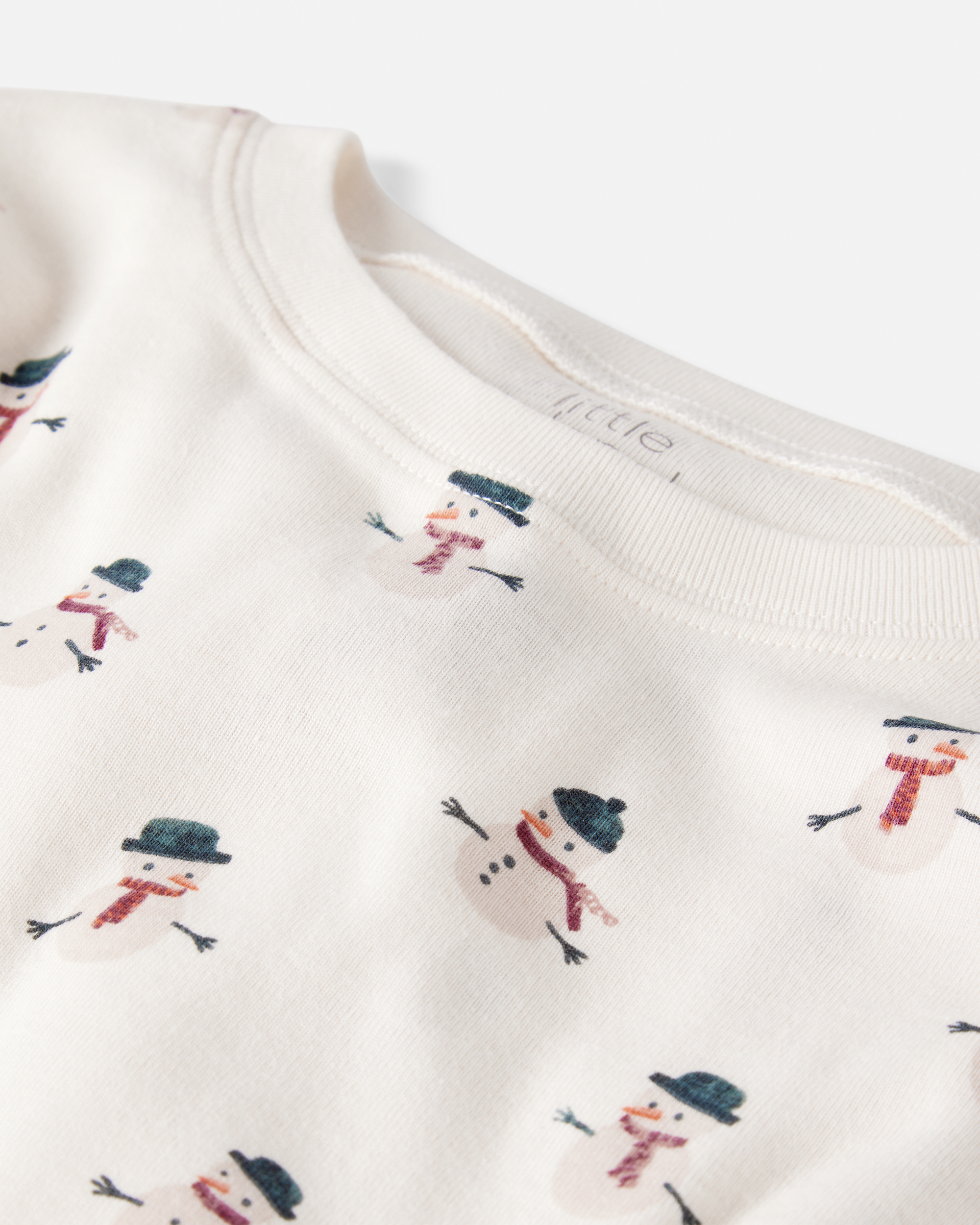 Kid Organic Cotton Snowman Print Pyjamas