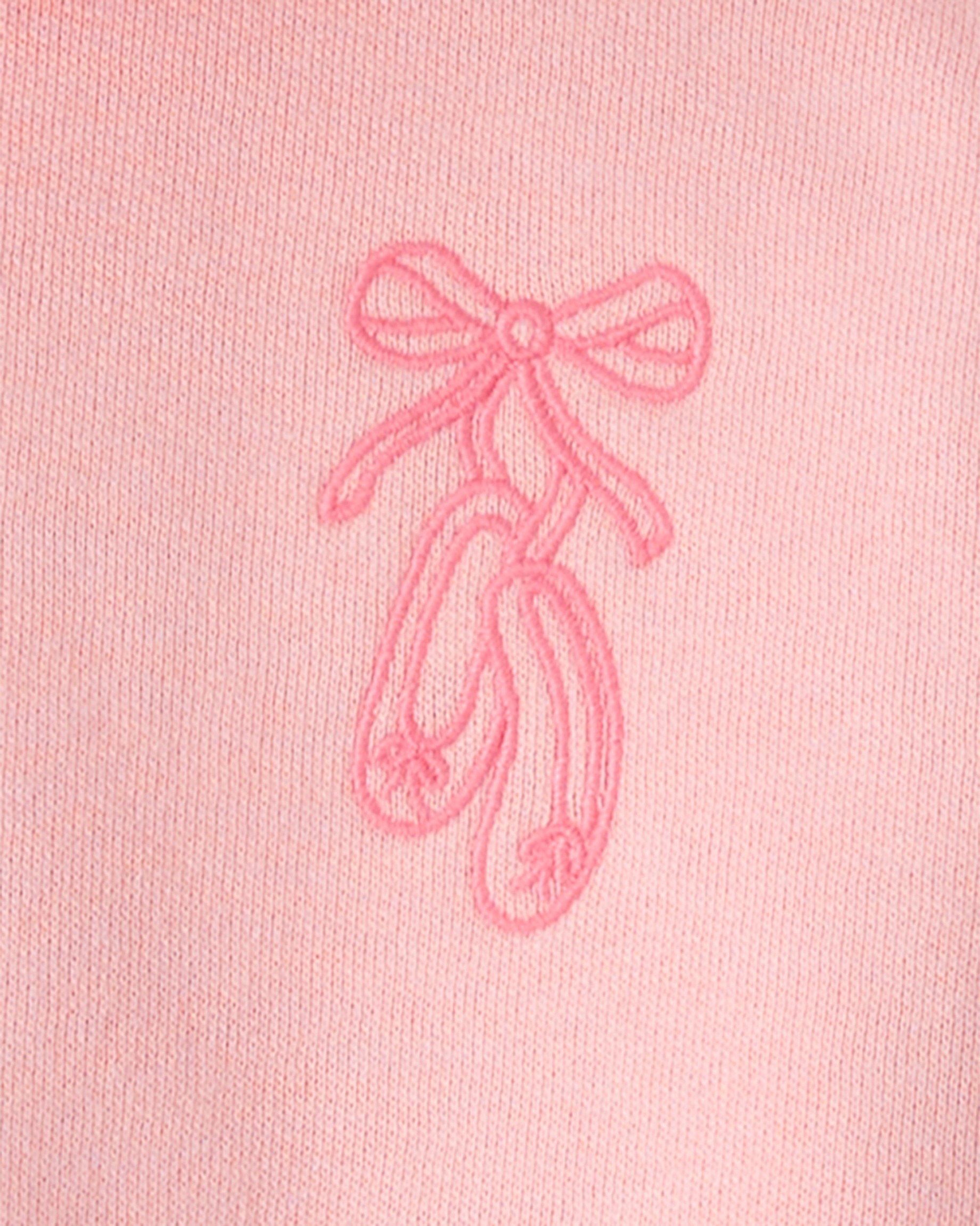 Toddler Girl 2-Piece Ballet Long-Sleeve Hoodie & Pant Set - Pink