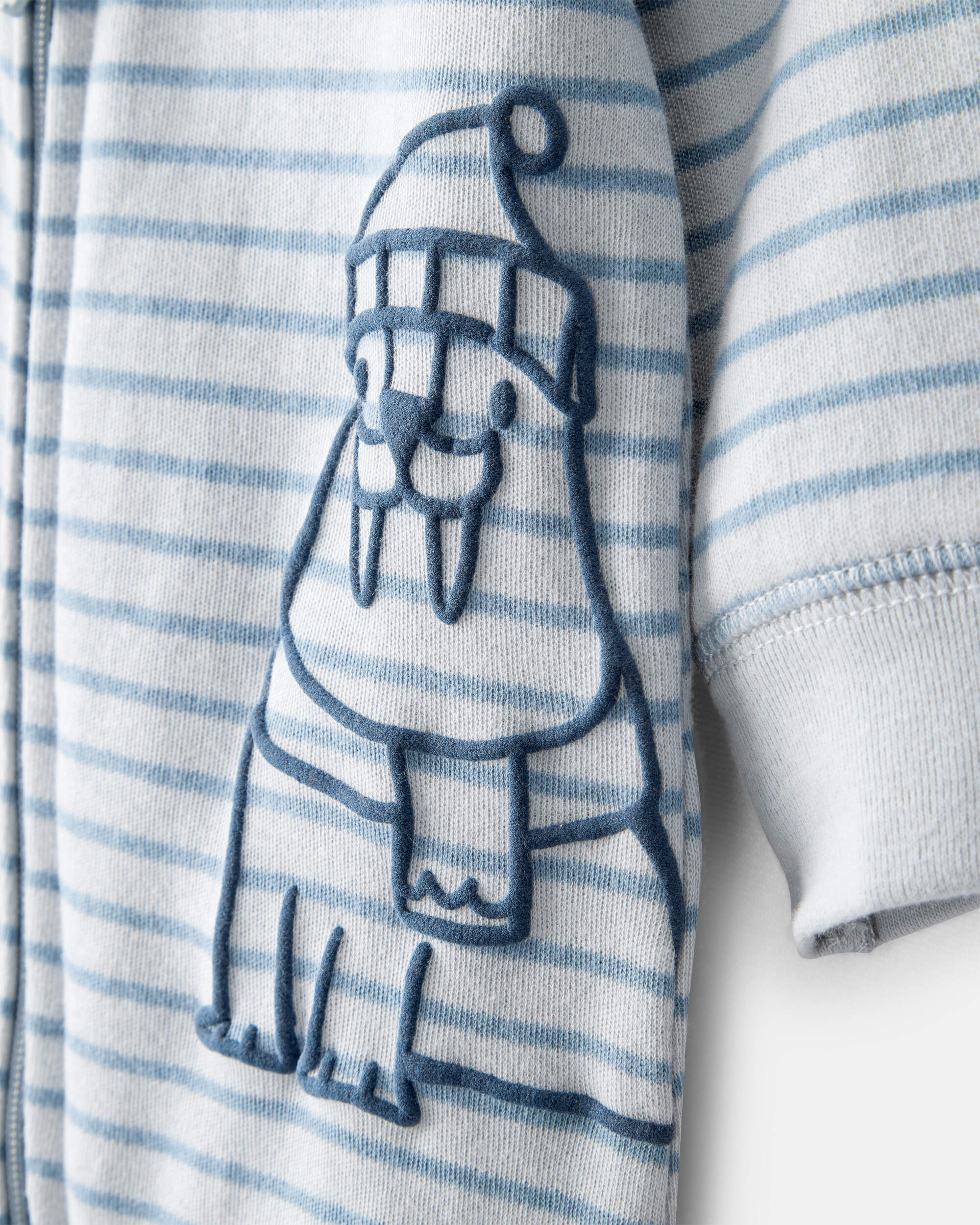 Baby Boy Walrus 100% Cotton Long-Sleeve Snug Fit Sleeper- Blue