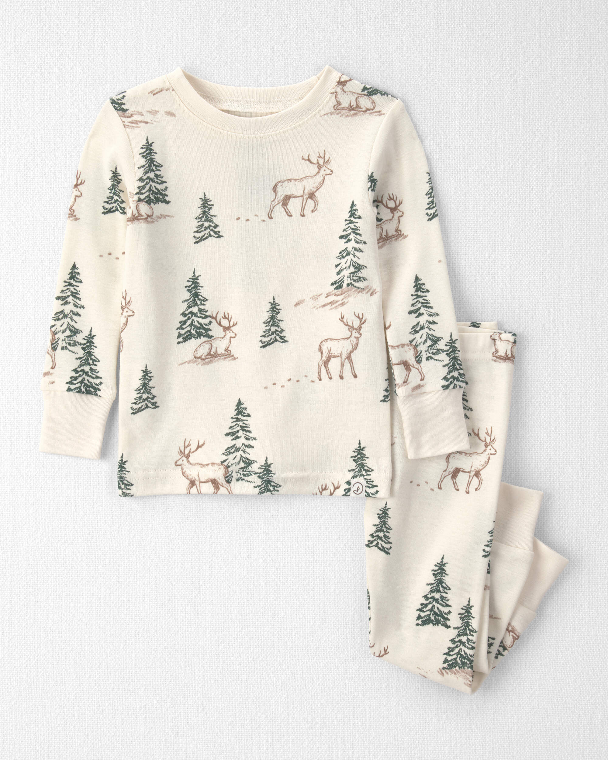 Baby 2-Piece Organic Cotton Pyjamas Reindeer Forest