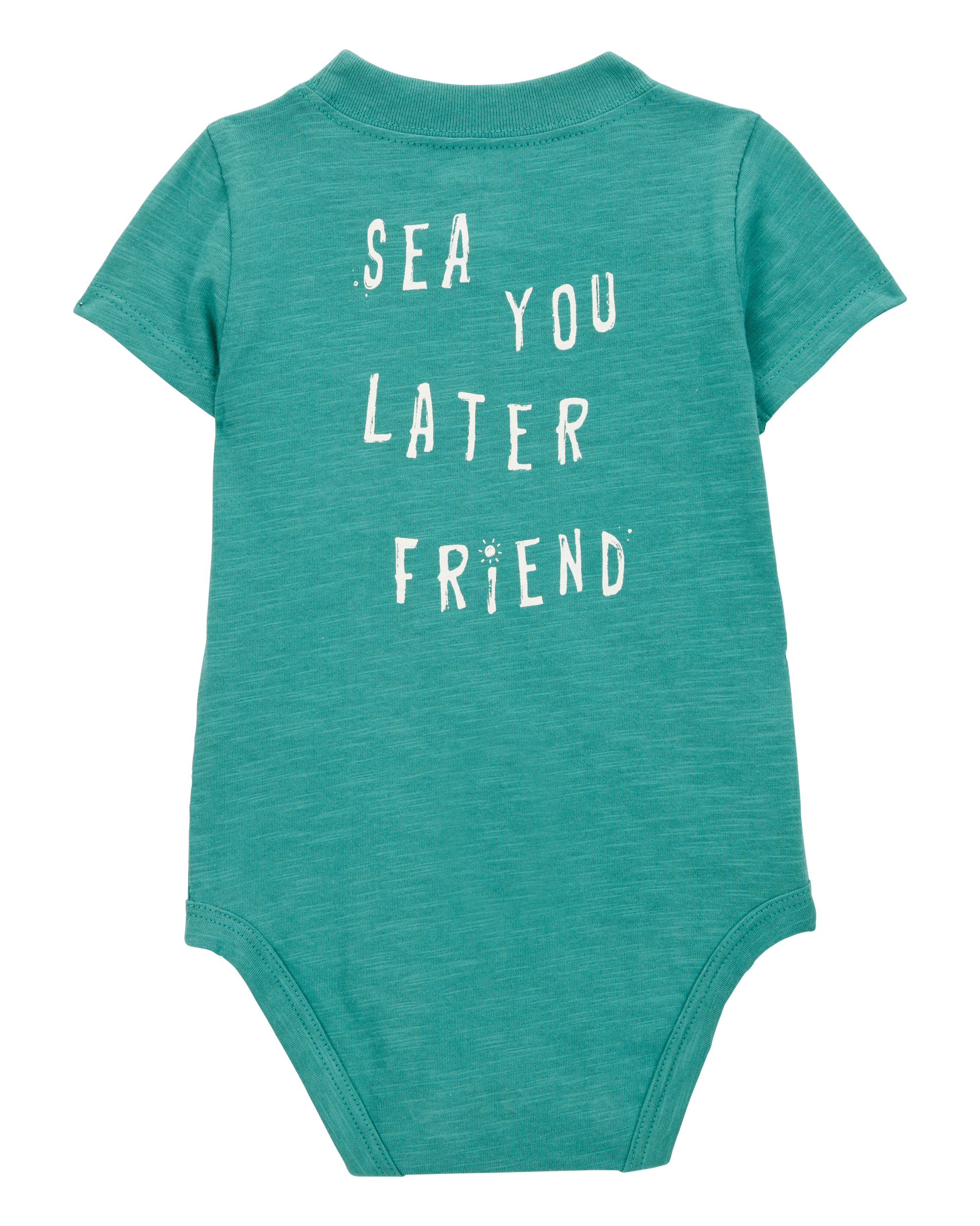 Baby 2-Piece "Sea You Later" Bodysuit & Pant Set - Green/Grey