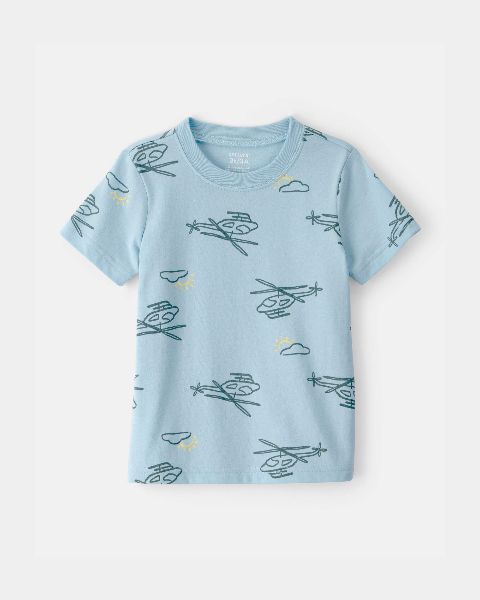 Toddler Boy Helicopter T-Shirt - Blue