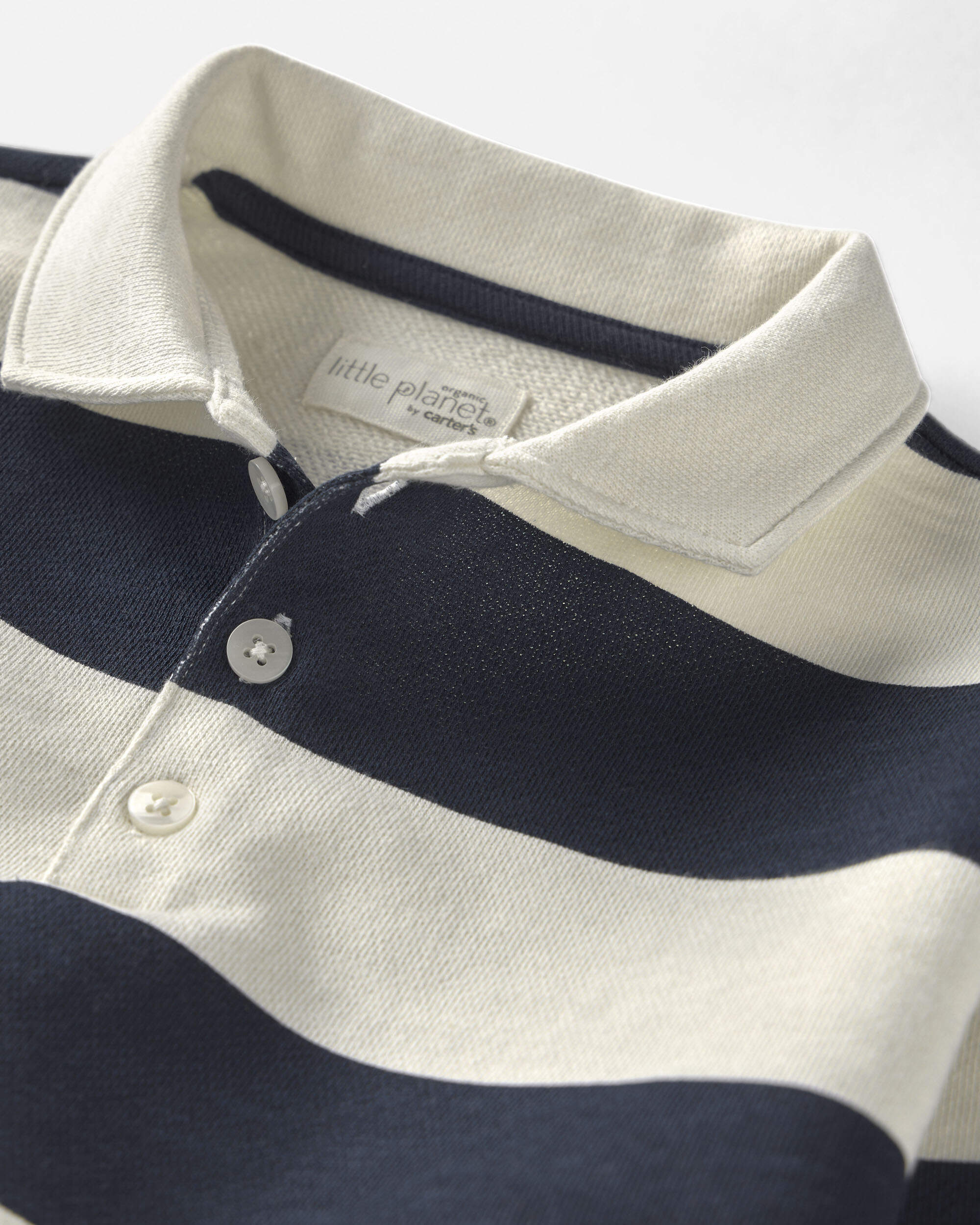 Toddler Boy Organic Cotton French Terry Rugby Polo