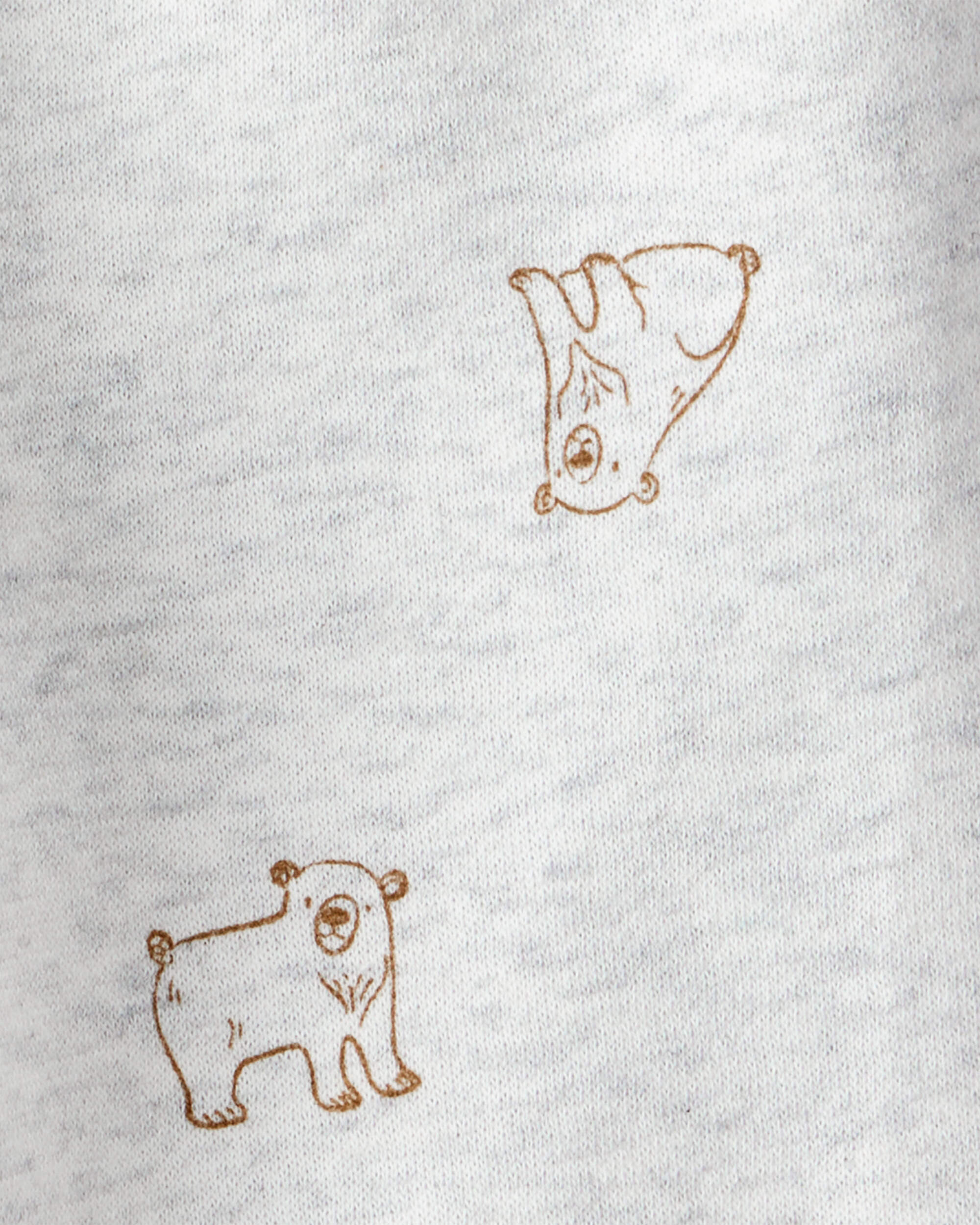 Baby Boy DayDream Fleece Bear Print Long-Sleeve Tee & Pant Set - Brown