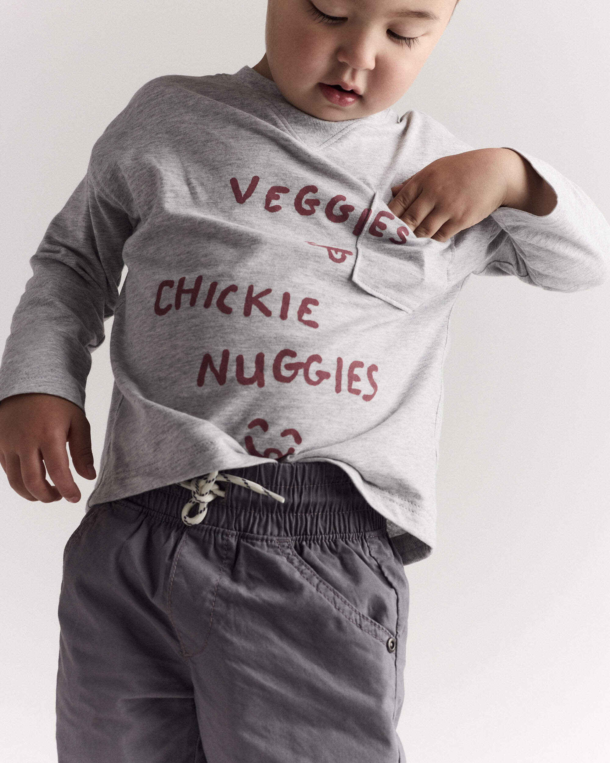 Toddler Boy Dart Pant - Grey